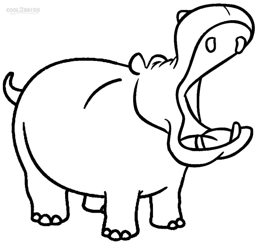Hippo Coloring Coloring Pages