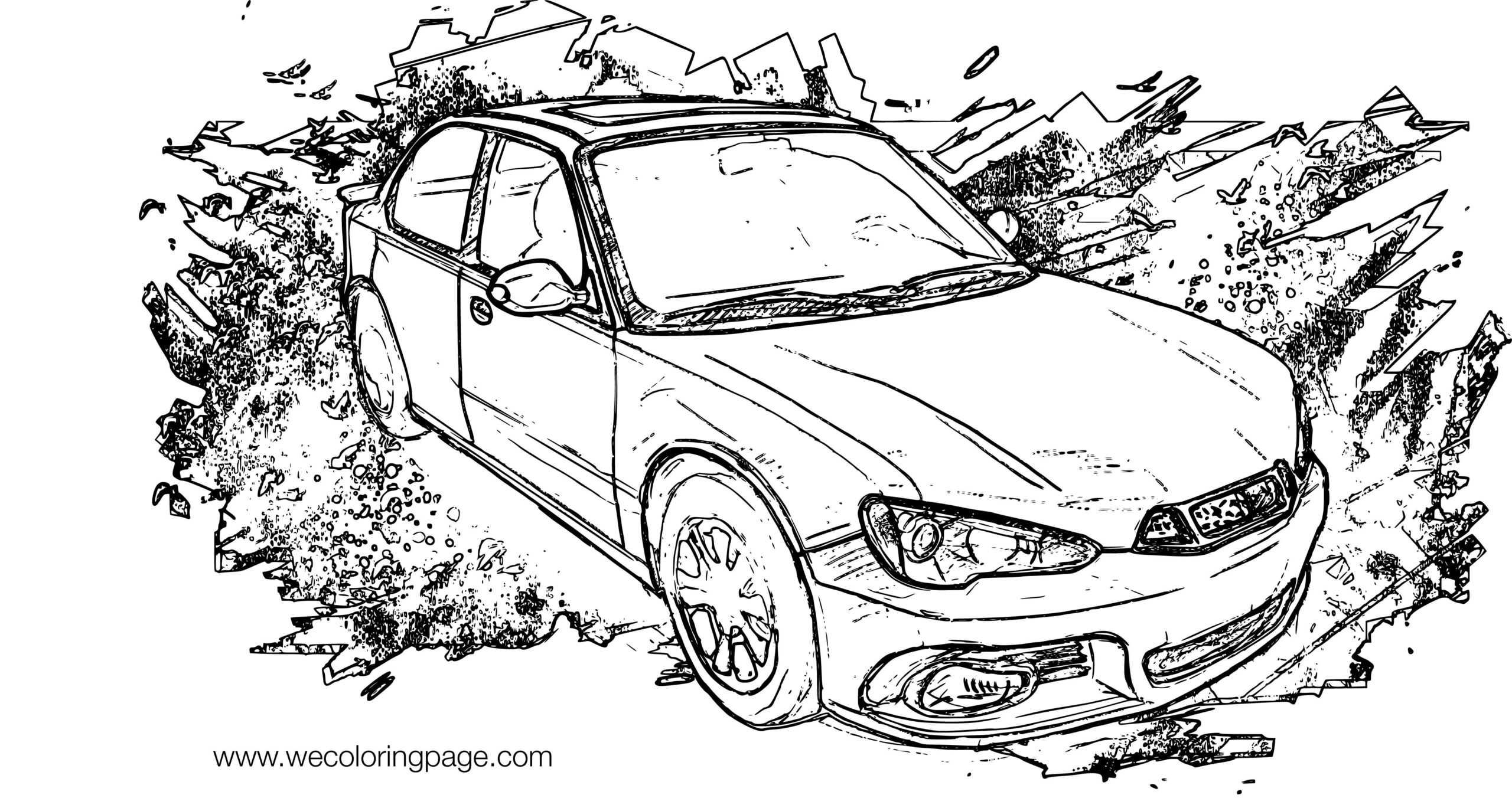 Hirochi Sunburst Car Coloring Page Wecoloringpage