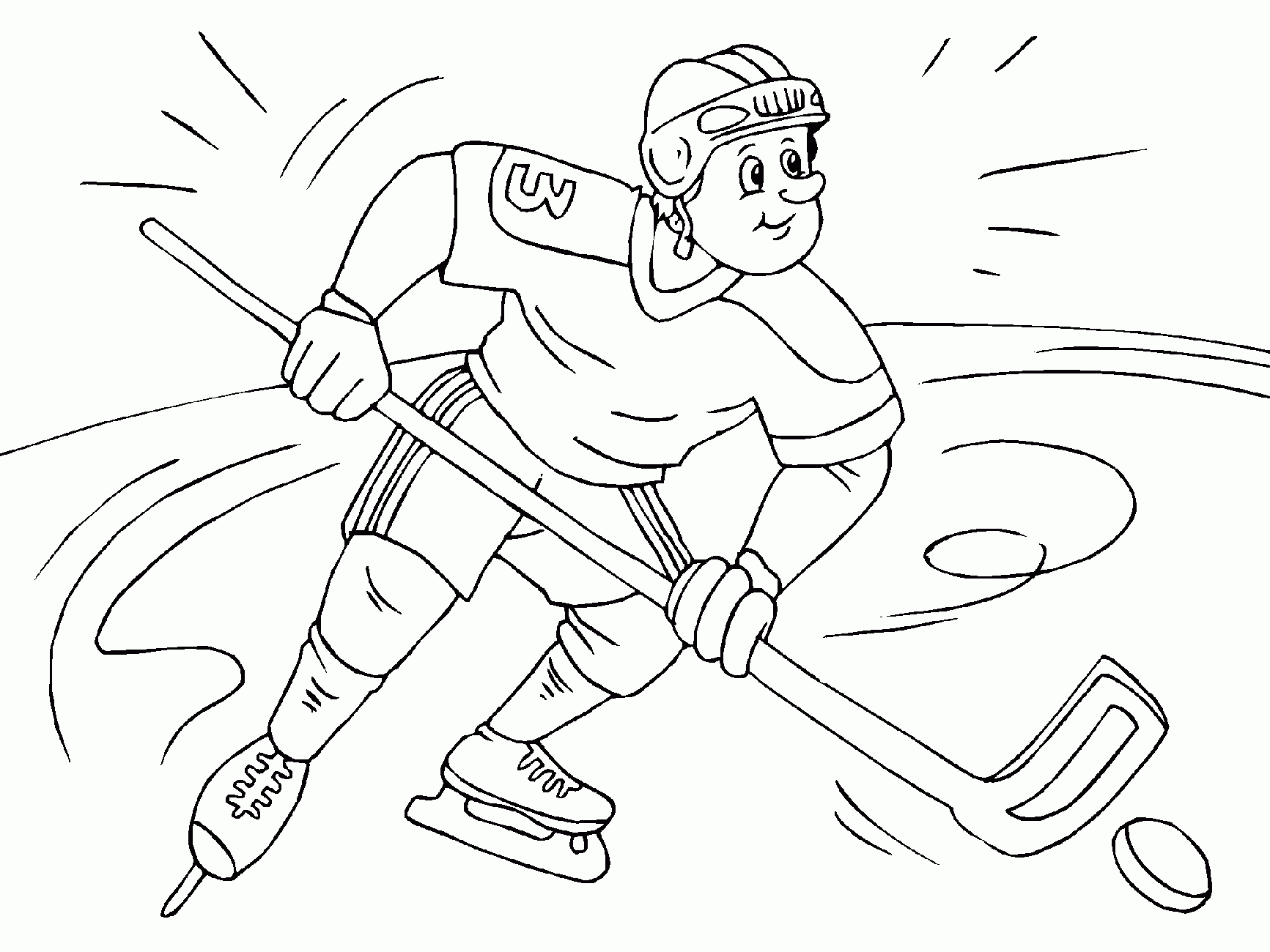 Hockey Coloring Page