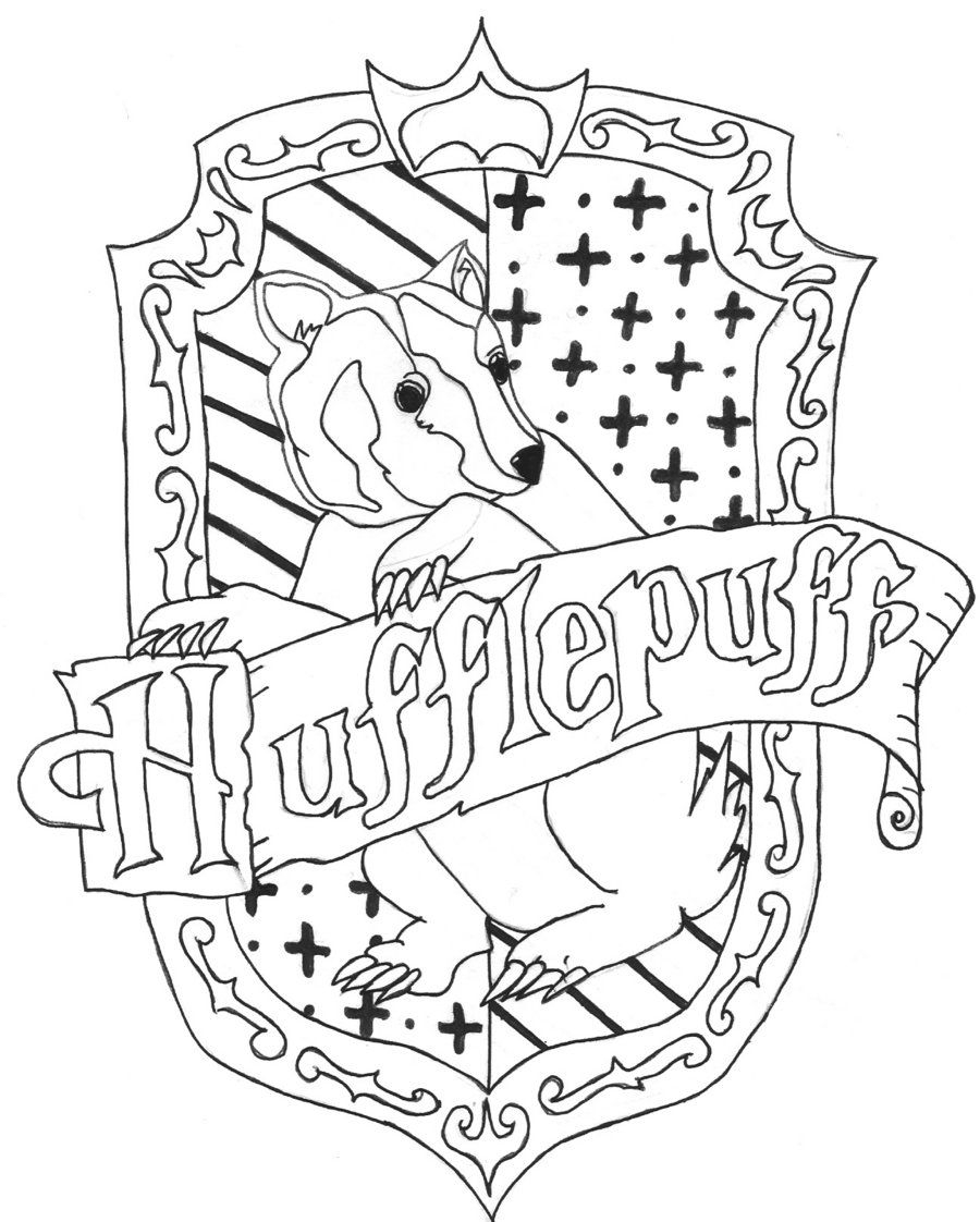 Hogwarts House Crests Coloring Pages