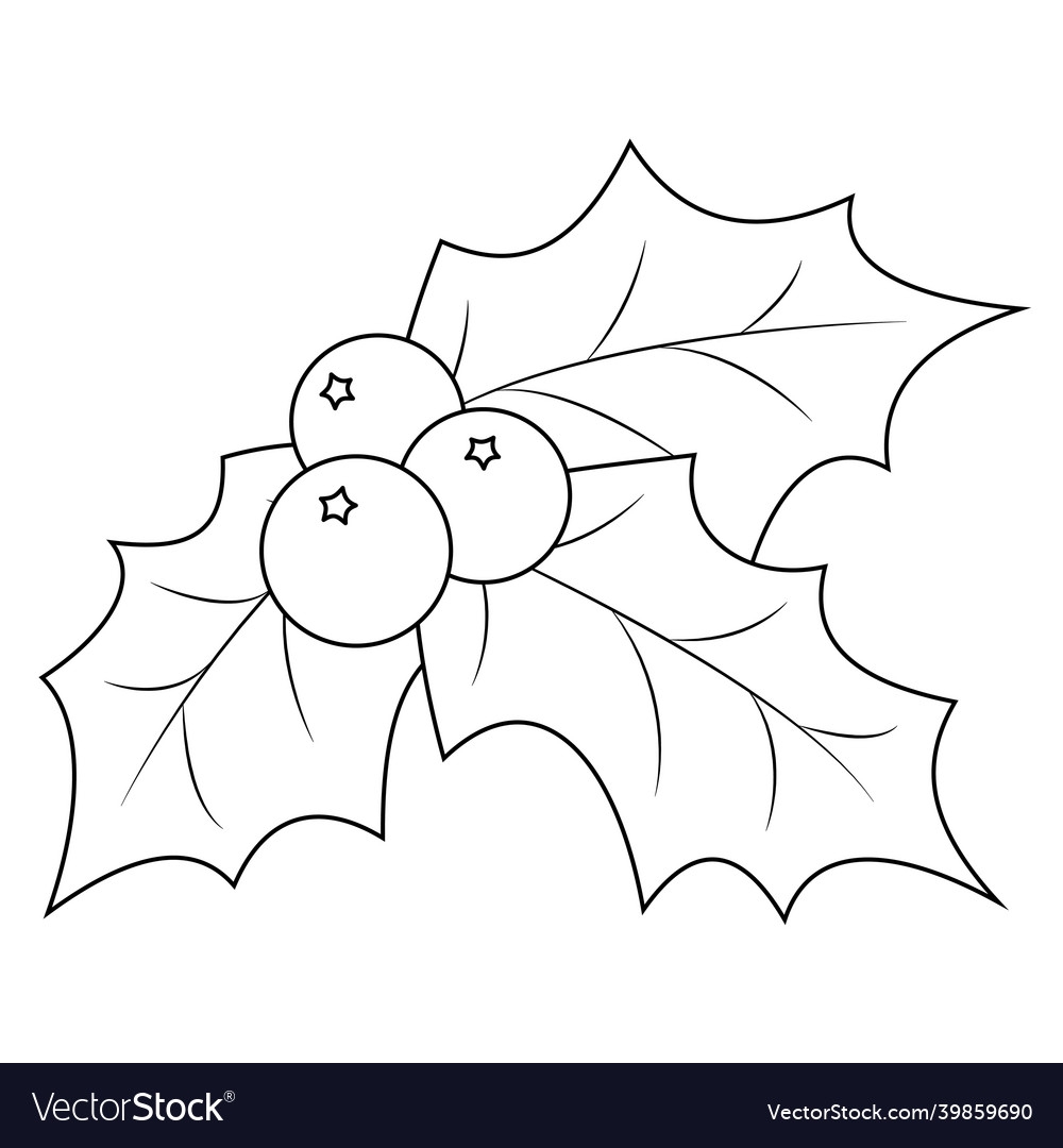 Holly Coloring Page