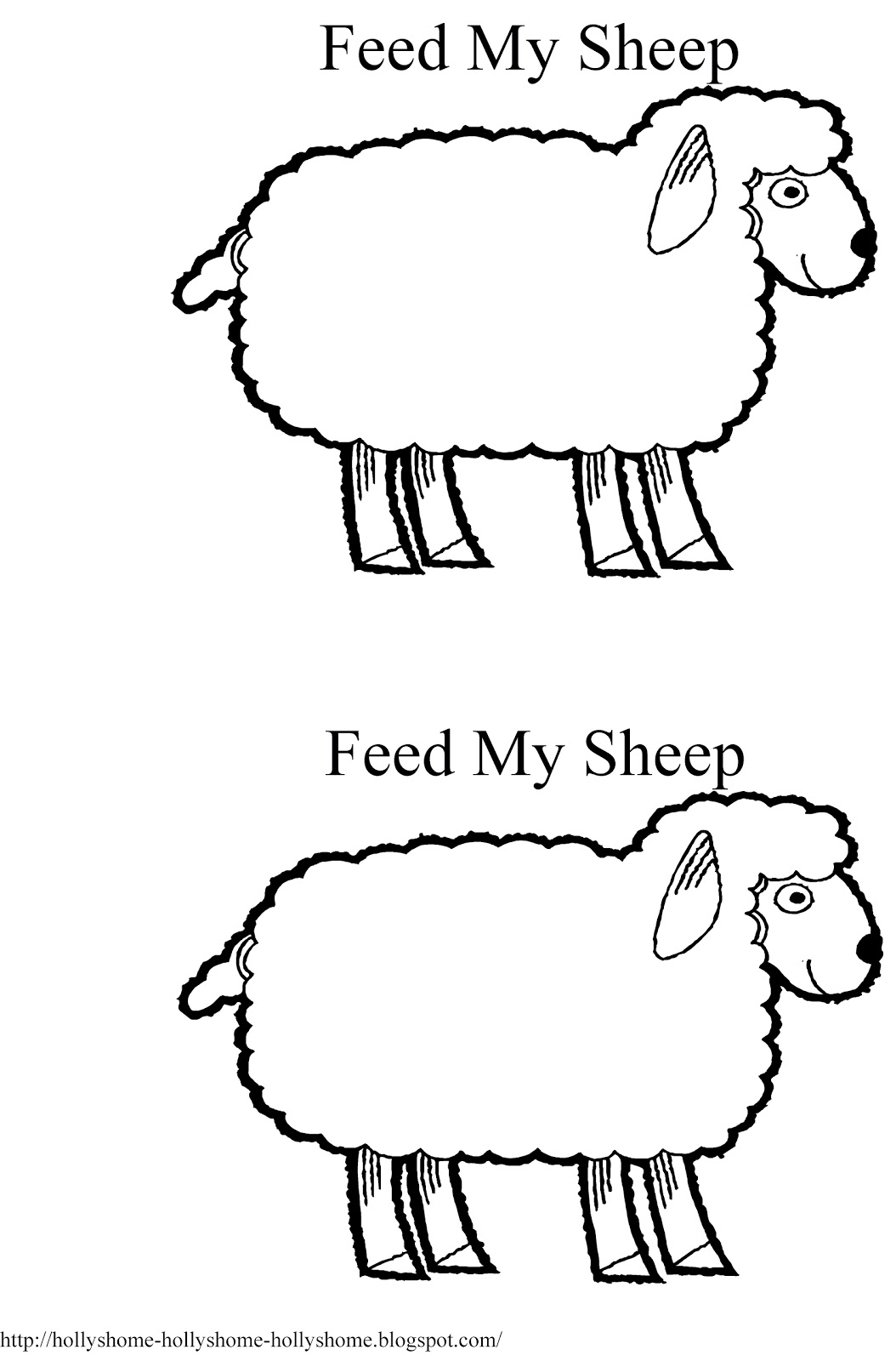 HollysHome Church Fun Feed My Sheep
