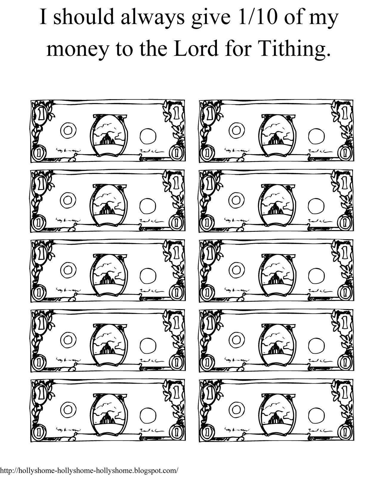 HollysHome Church Fun Tithing Money Tithing Lesson Bible Lessons For Kids Tithing