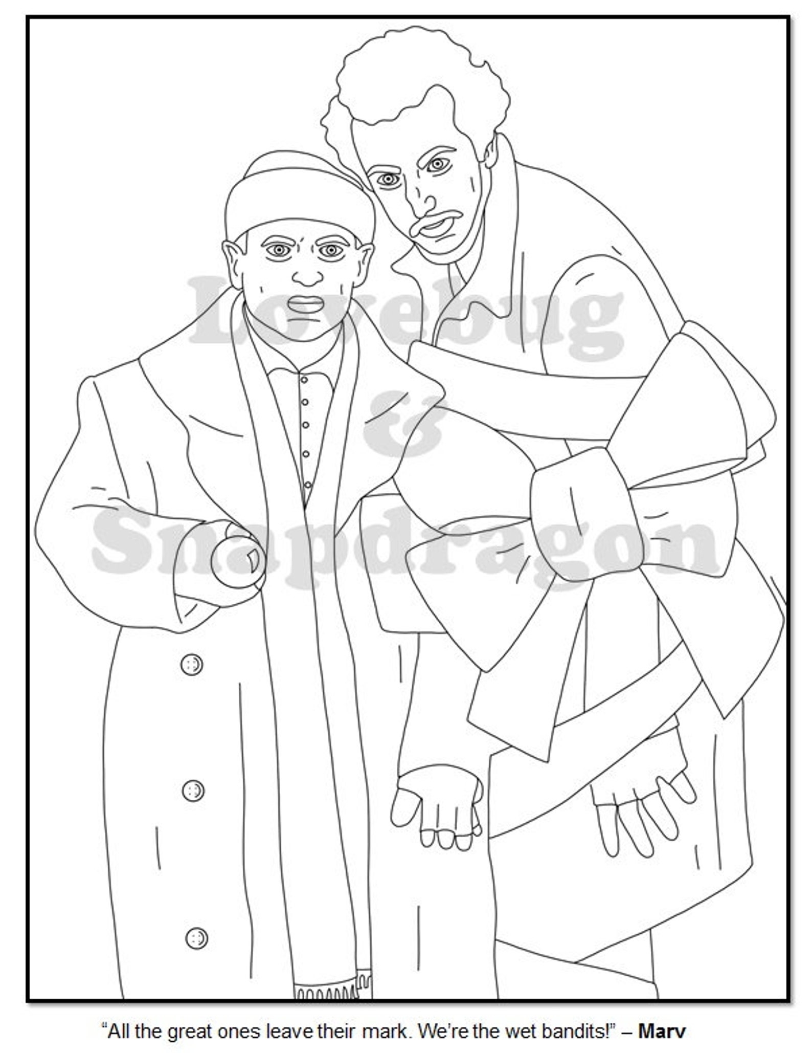 Home Alone Digital Coloring Book Instant Print PDF Kevin Etsy