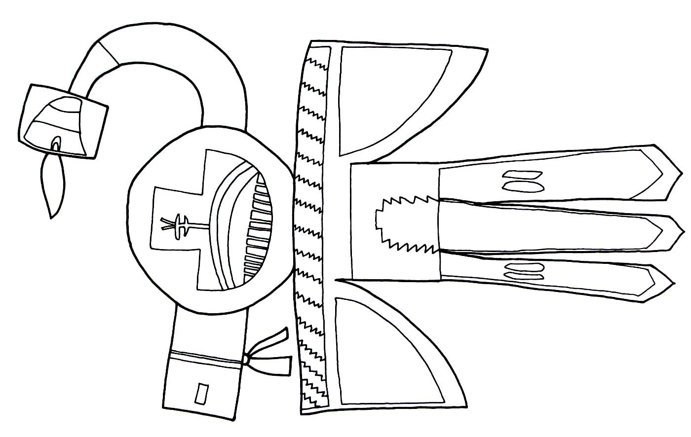 Hopi Kachina Doll Coloring Page Sketch Coloring Page
