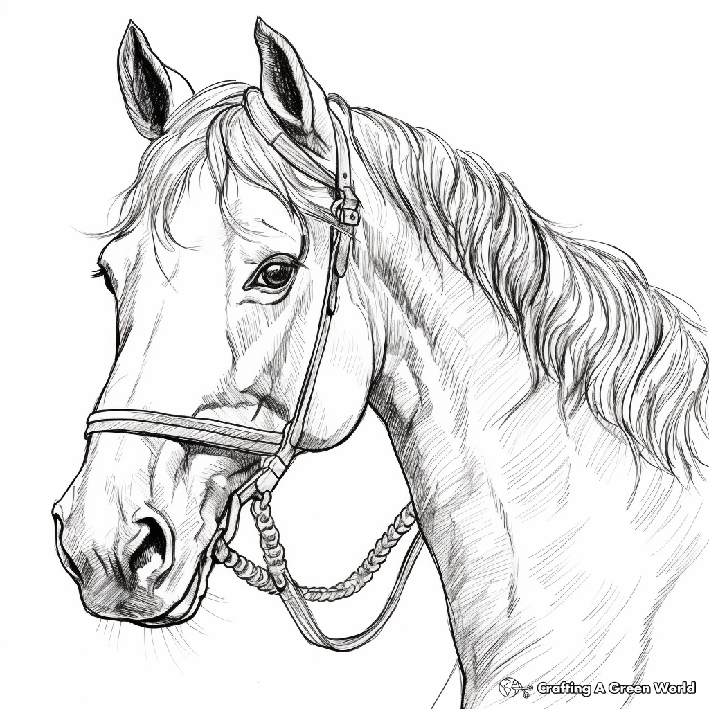 Horse Head Coloring Pages Free Printable