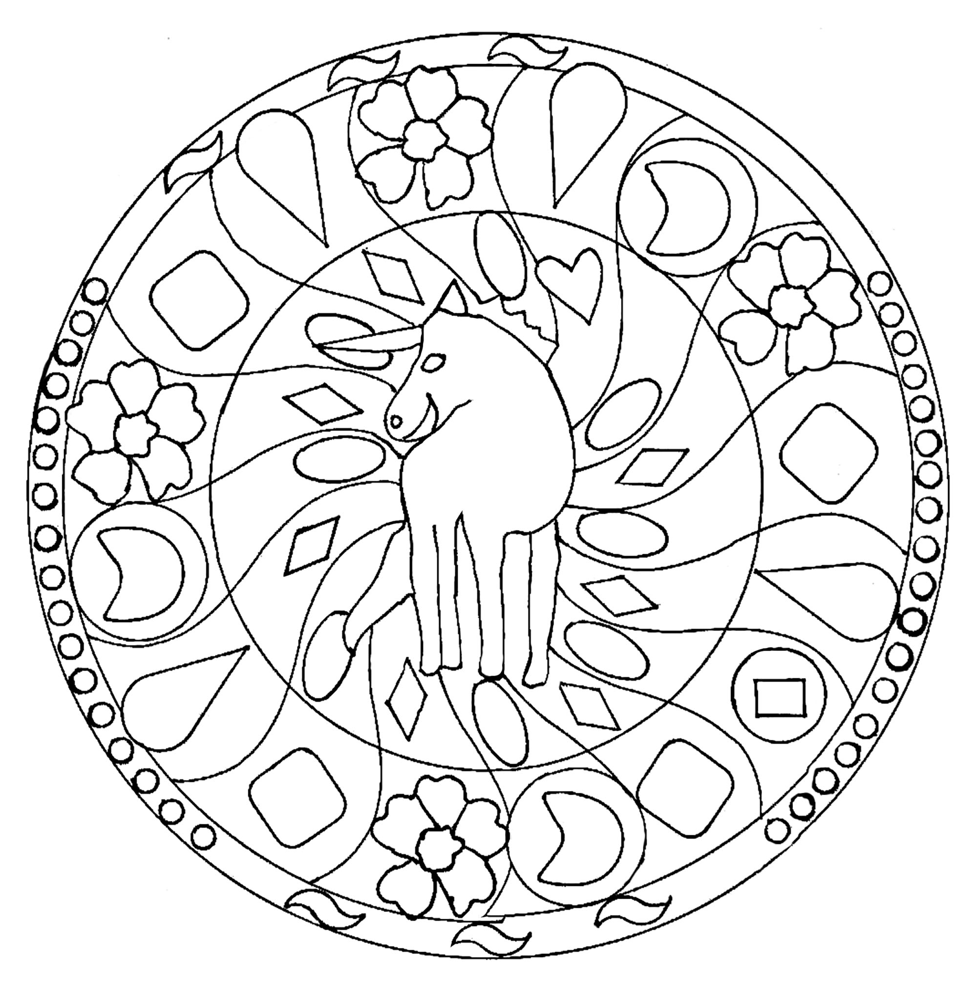 Horse Mandala Coloring Pages At GetColorings Free Printable Colorings Pages To Print And Color