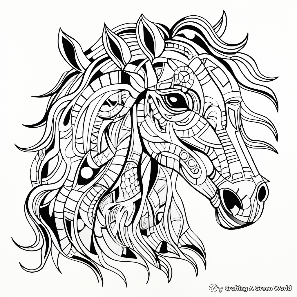 Horse Mandala Coloring Pages Free Printable