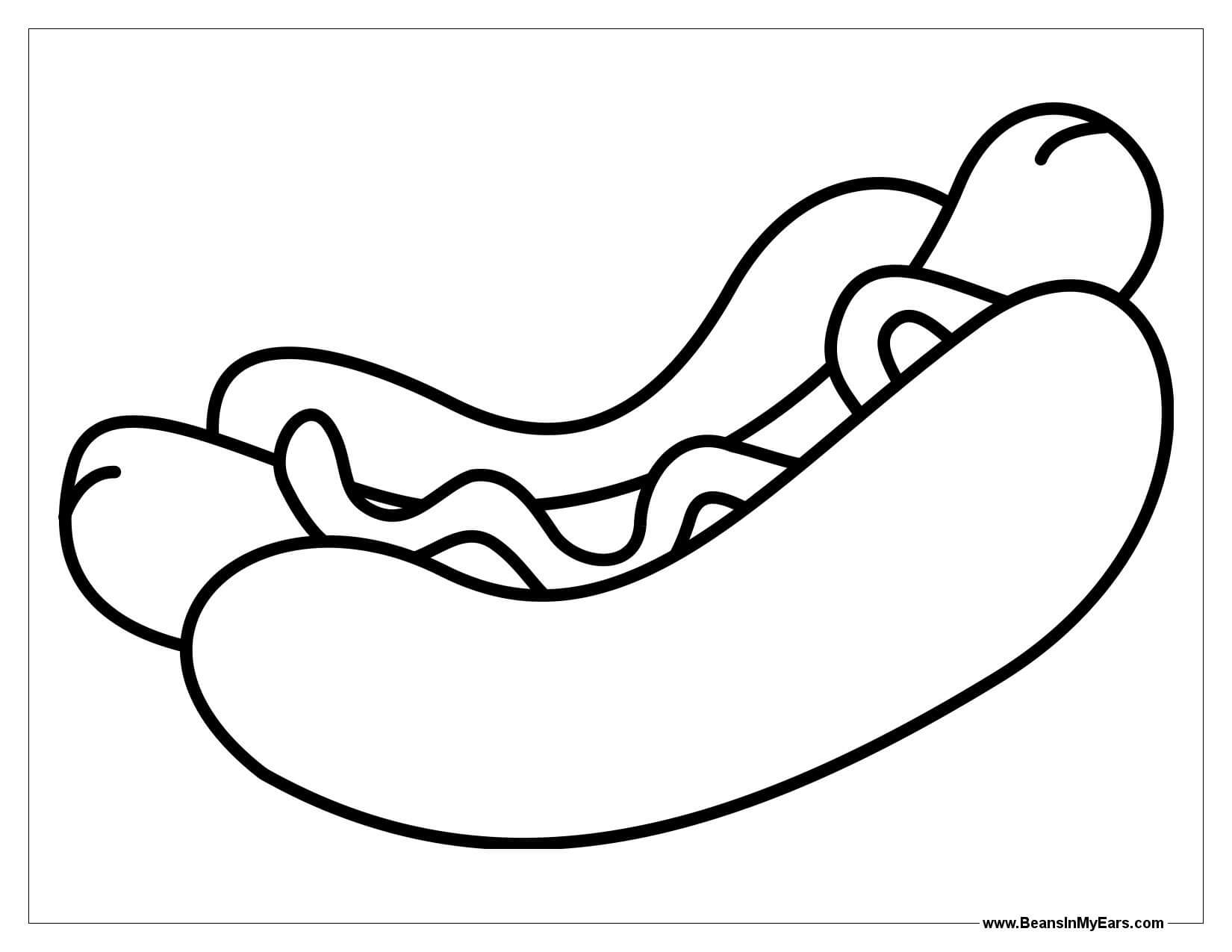 Hot Dog Coloring Page At GetColorings Free Printable Colorings Pages To Print And Color