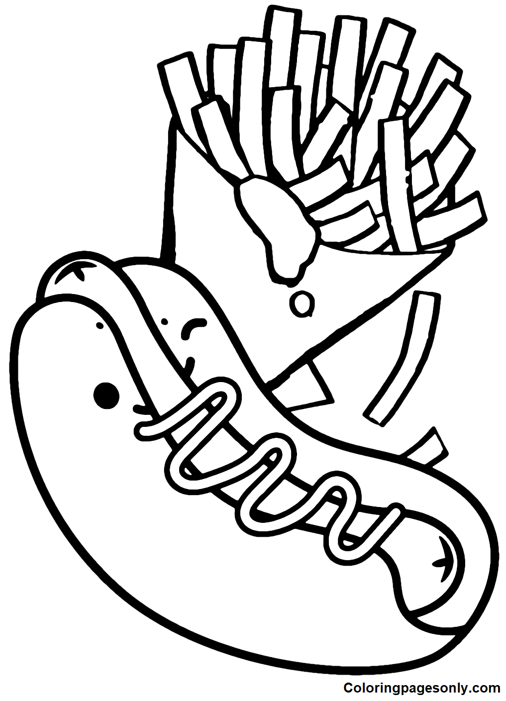 Hot Dog Coloring Pages Coloring Pages For Kids And Adults