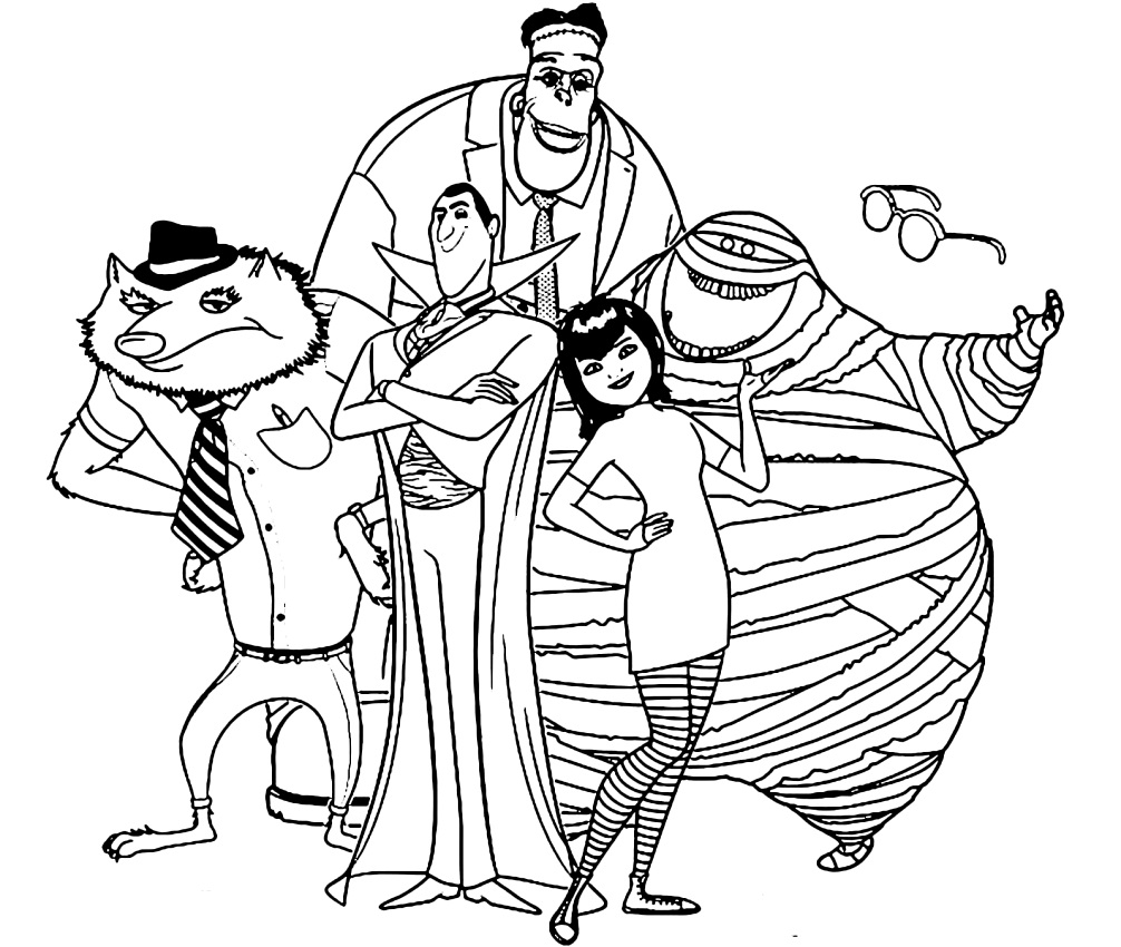 Hotel Transylvania Characters Coloring Page Free Printable Coloring Pages For Kids