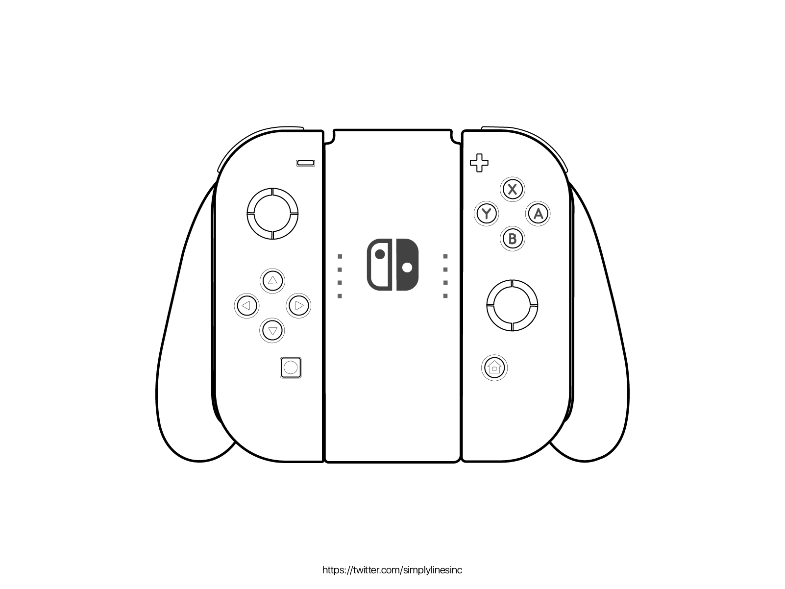 Nintendo Switch Coloring Pages