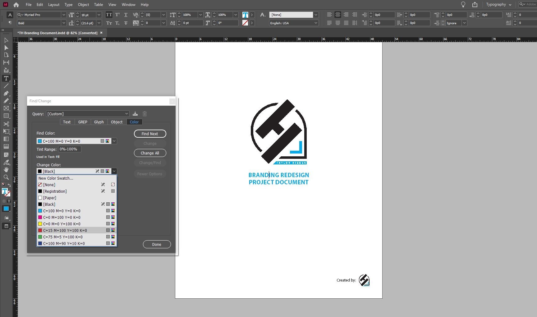 Indesign Page Color
