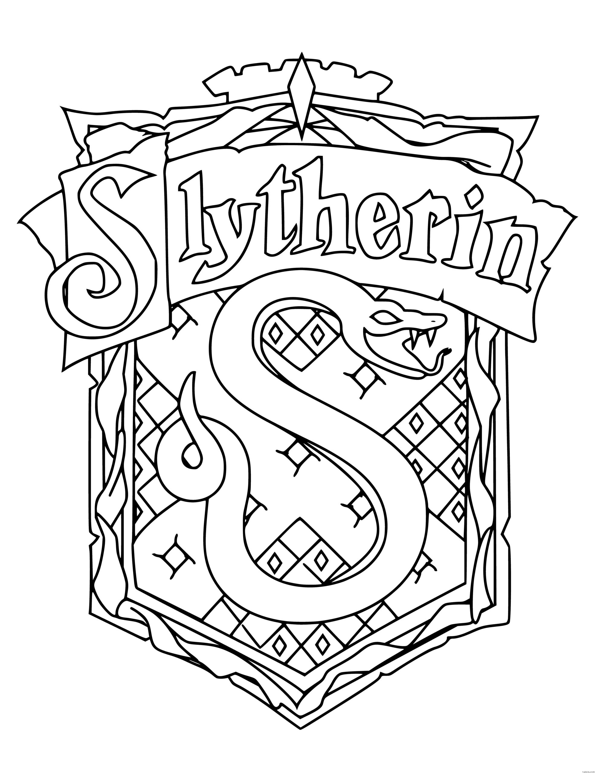 Hufflepuff Crest Coloring Page