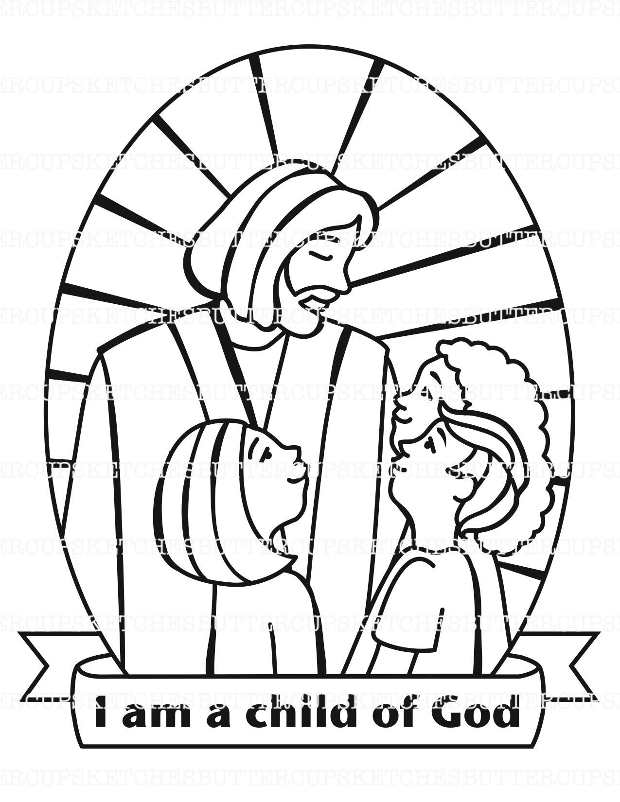 I Am A Child Of God Kit LDS Etsy Coloring Pages Bible Coloring Pages Lds Coloring Pages