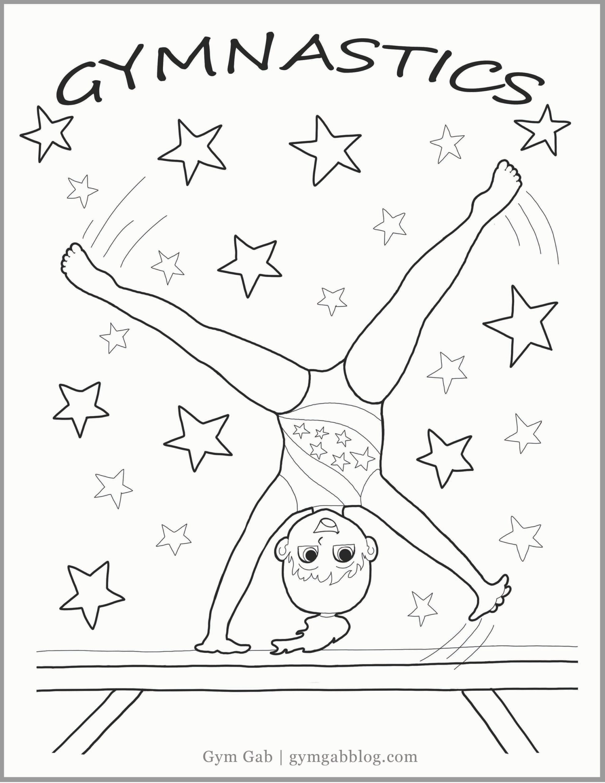 Gymnast Coloring Pages