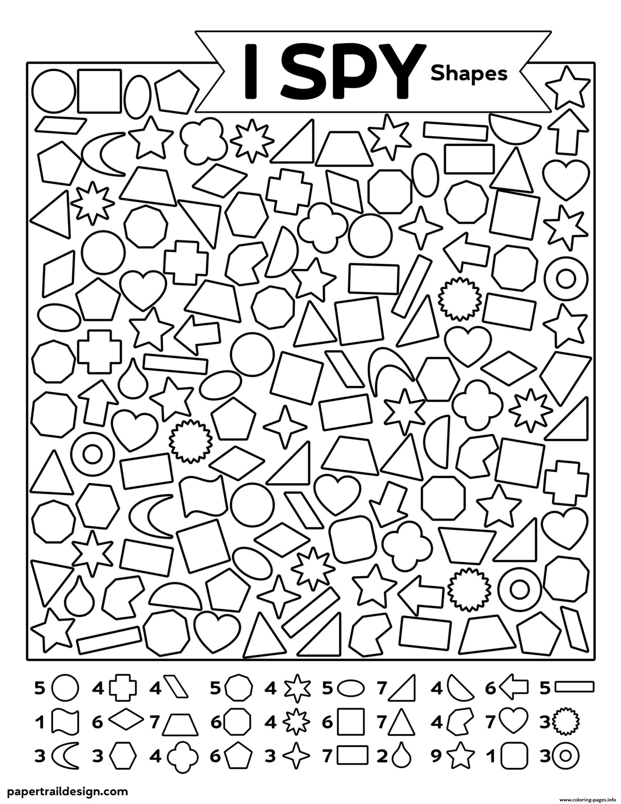 I Spy Free Printable Pages