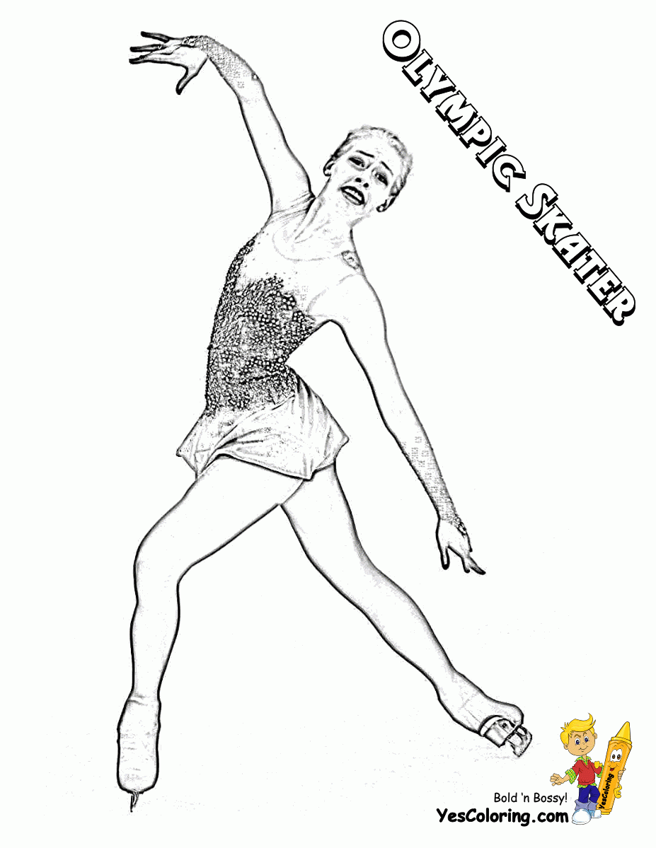 Ice Skating Coloring Pages Learny Kids