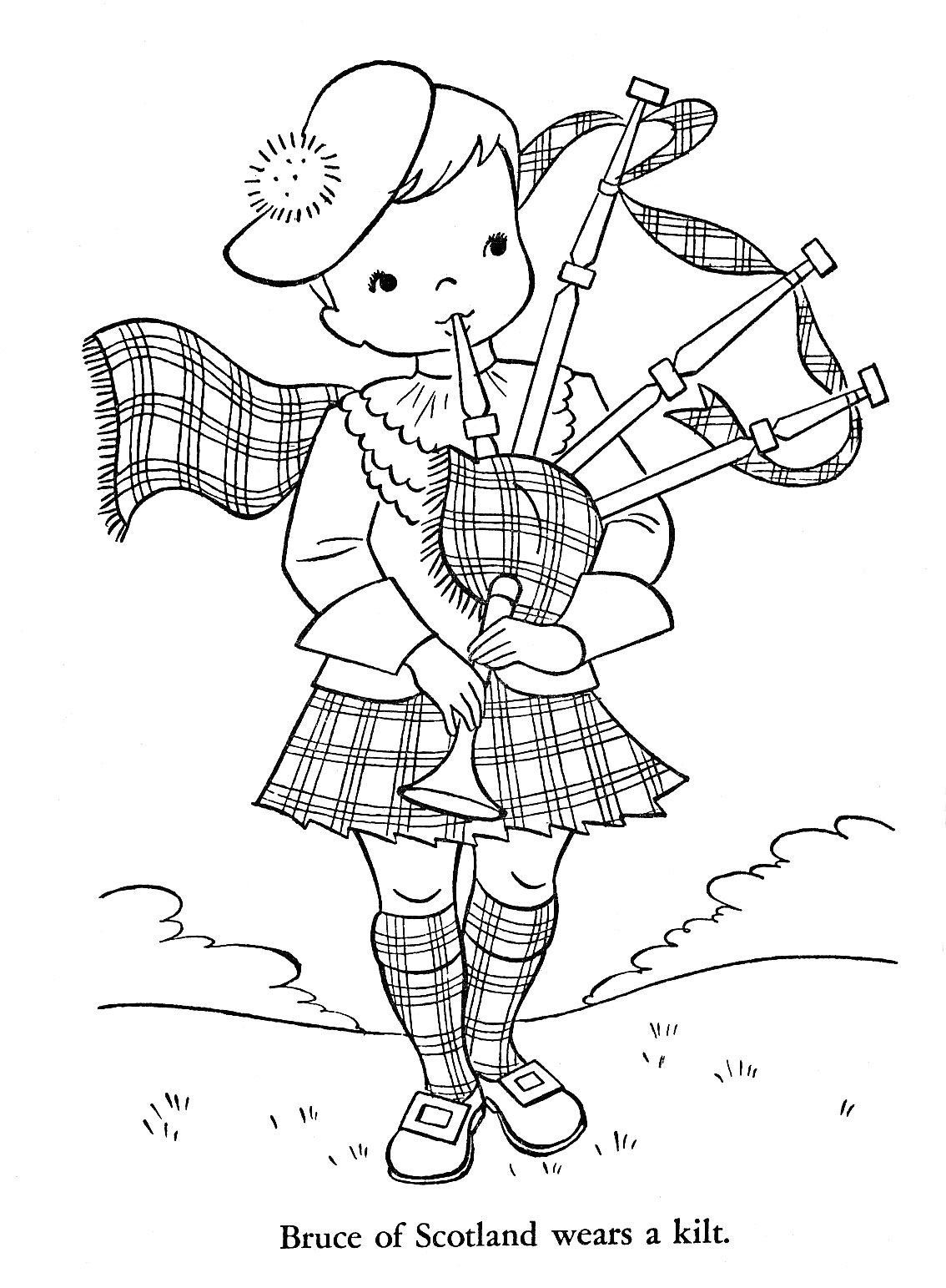 IColor Little Kids Around The World Scotland Coloring Books Coloring Pages Scotland