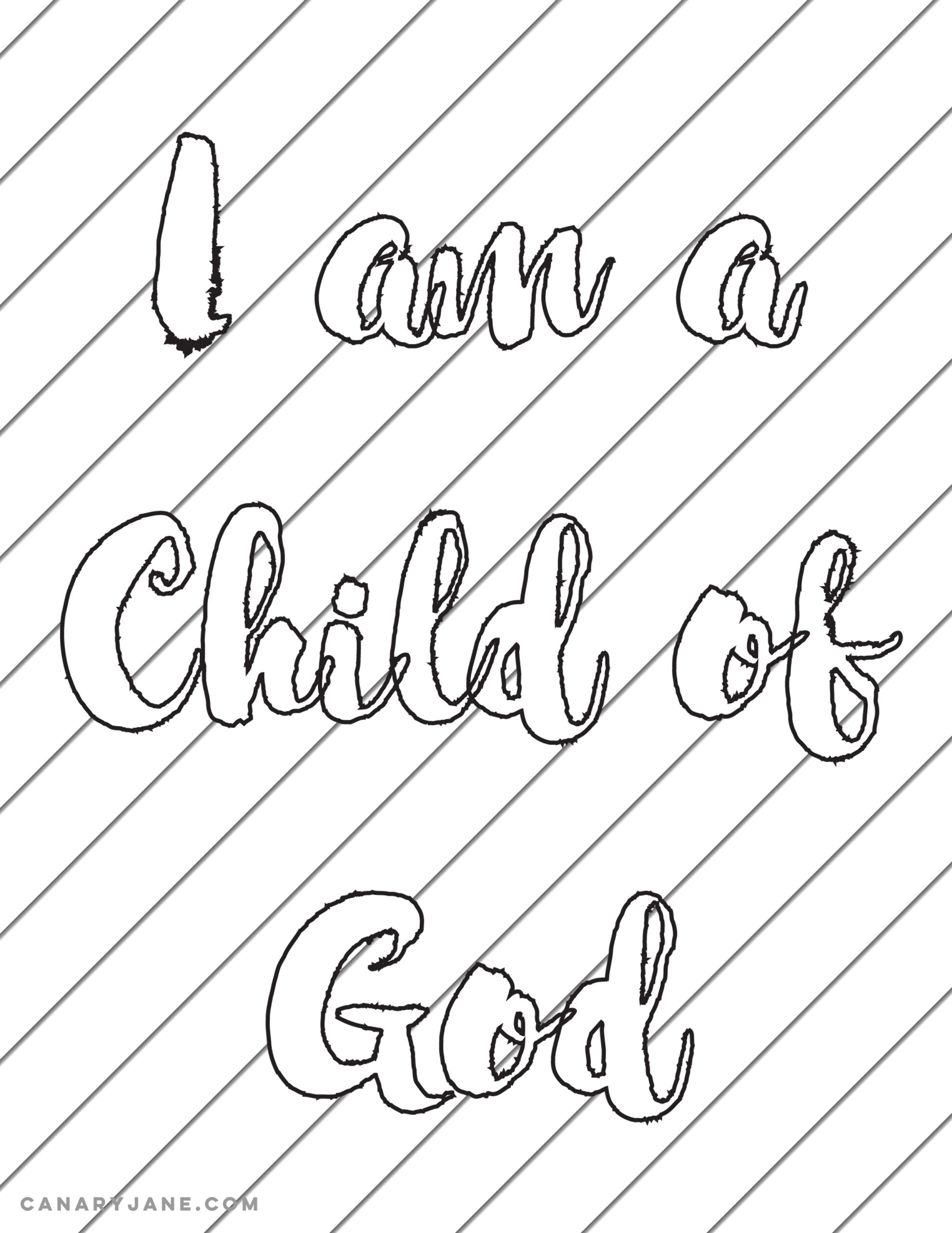 Child Of God Coloring Page
