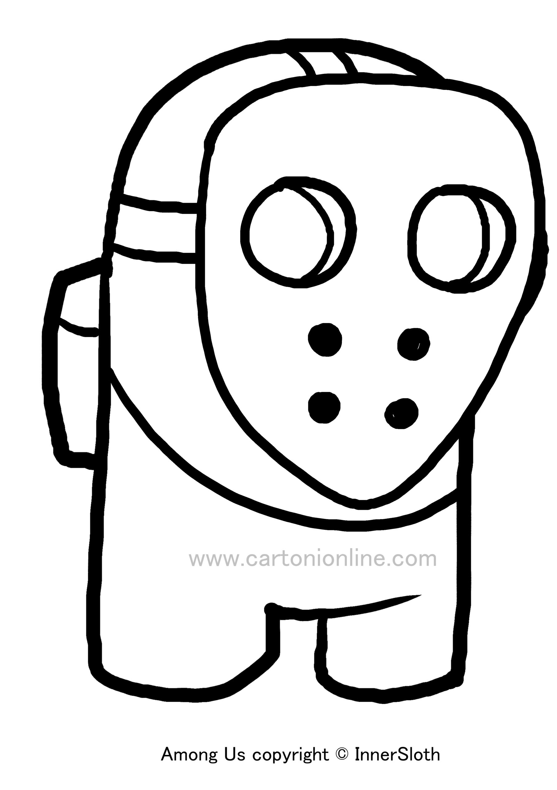 Imposter From Among Us Coloring Page