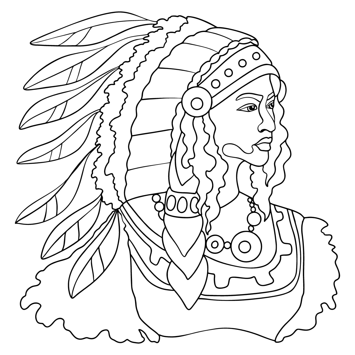 Indian Girl Coloring Page