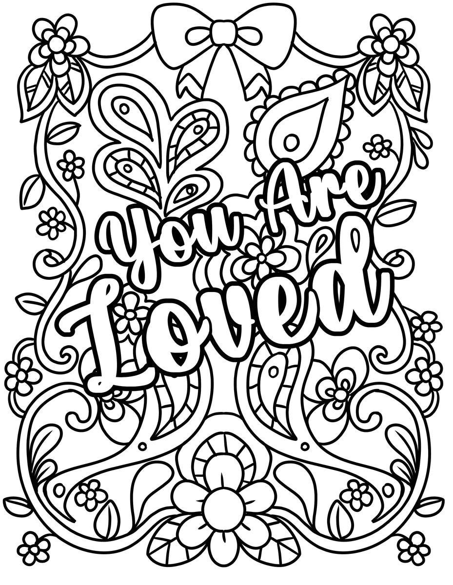 Inspirational Words Coloring Pages Coloring Home