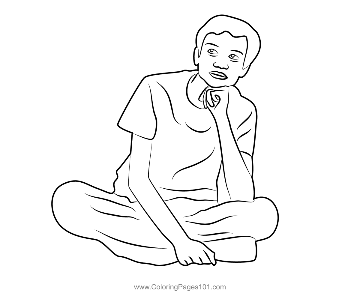Intelligent Boy Coloring Page For Kids Free Boys Printable Coloring Pages Online For Kids