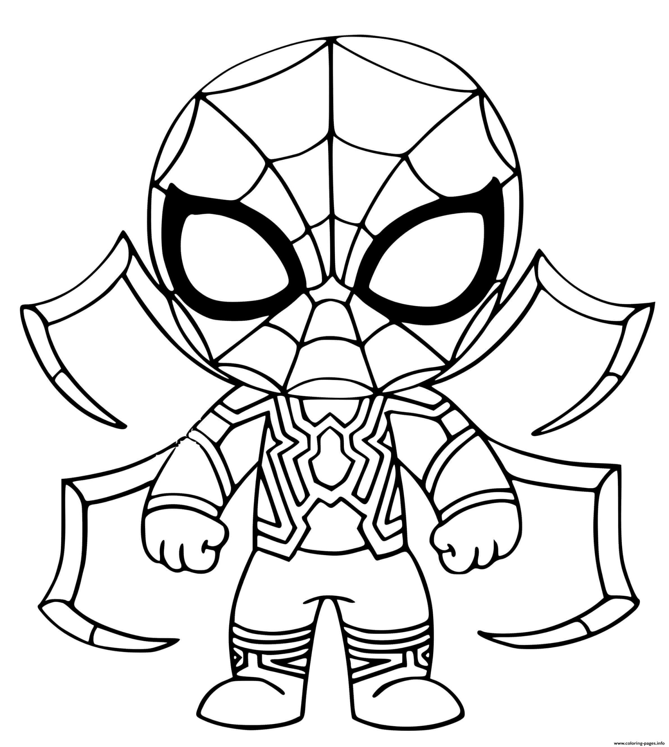 Iron Spider Man Coloring Pages Coloring Home