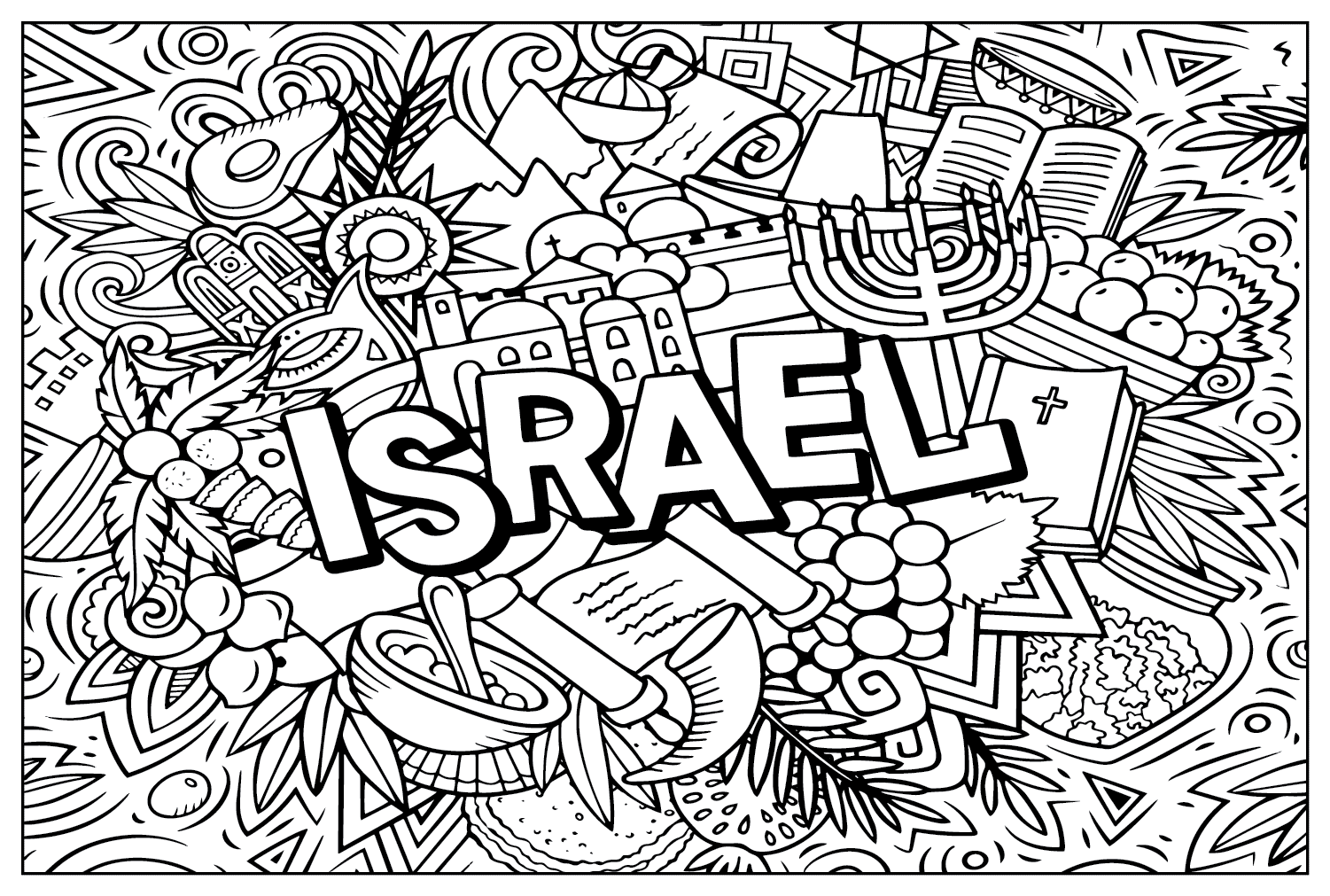 Israel Color Page Free Printable Coloring Pages