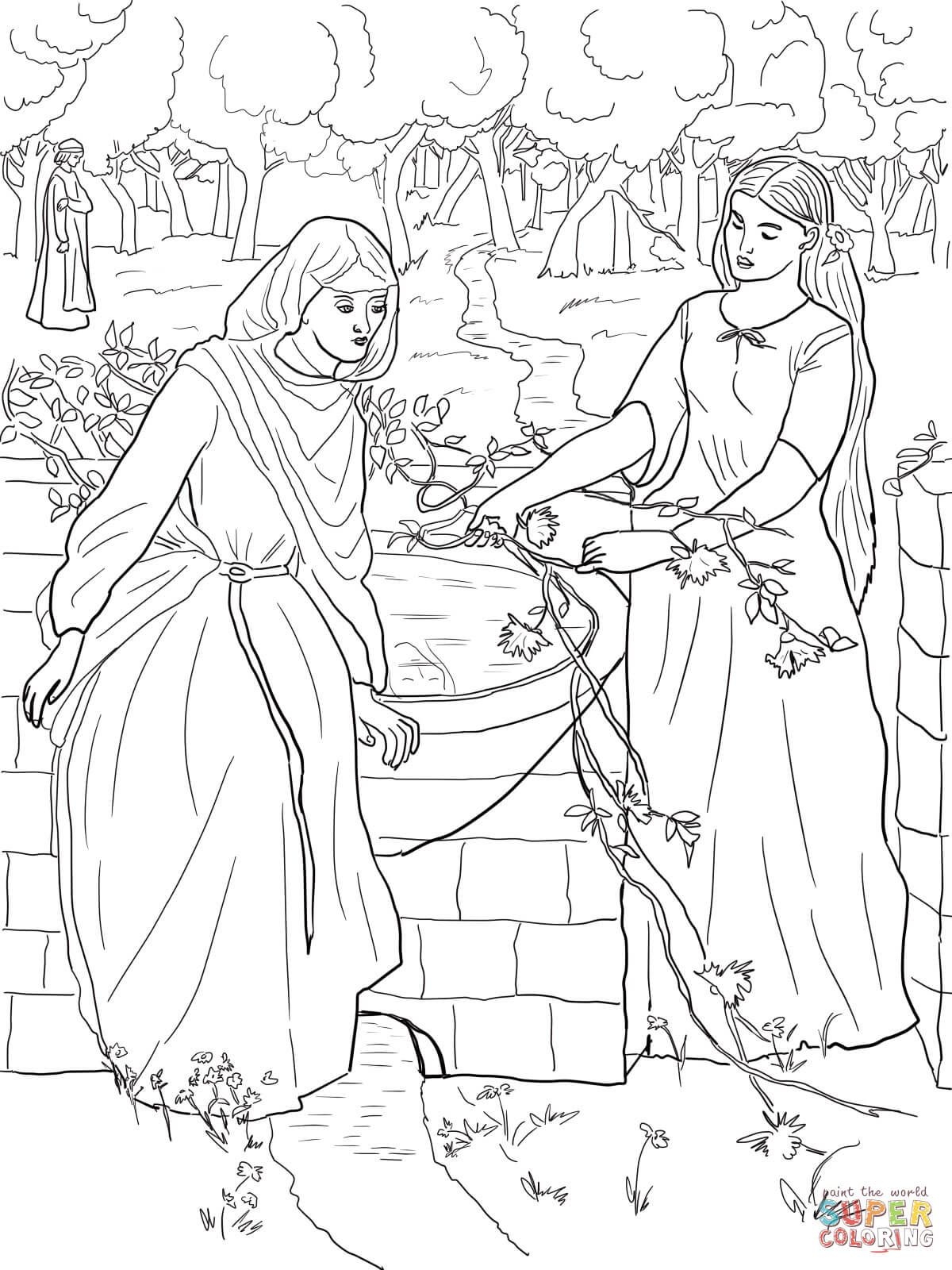 Jacob And Laban Coloring Sheet Pages Sketch Coloring Page