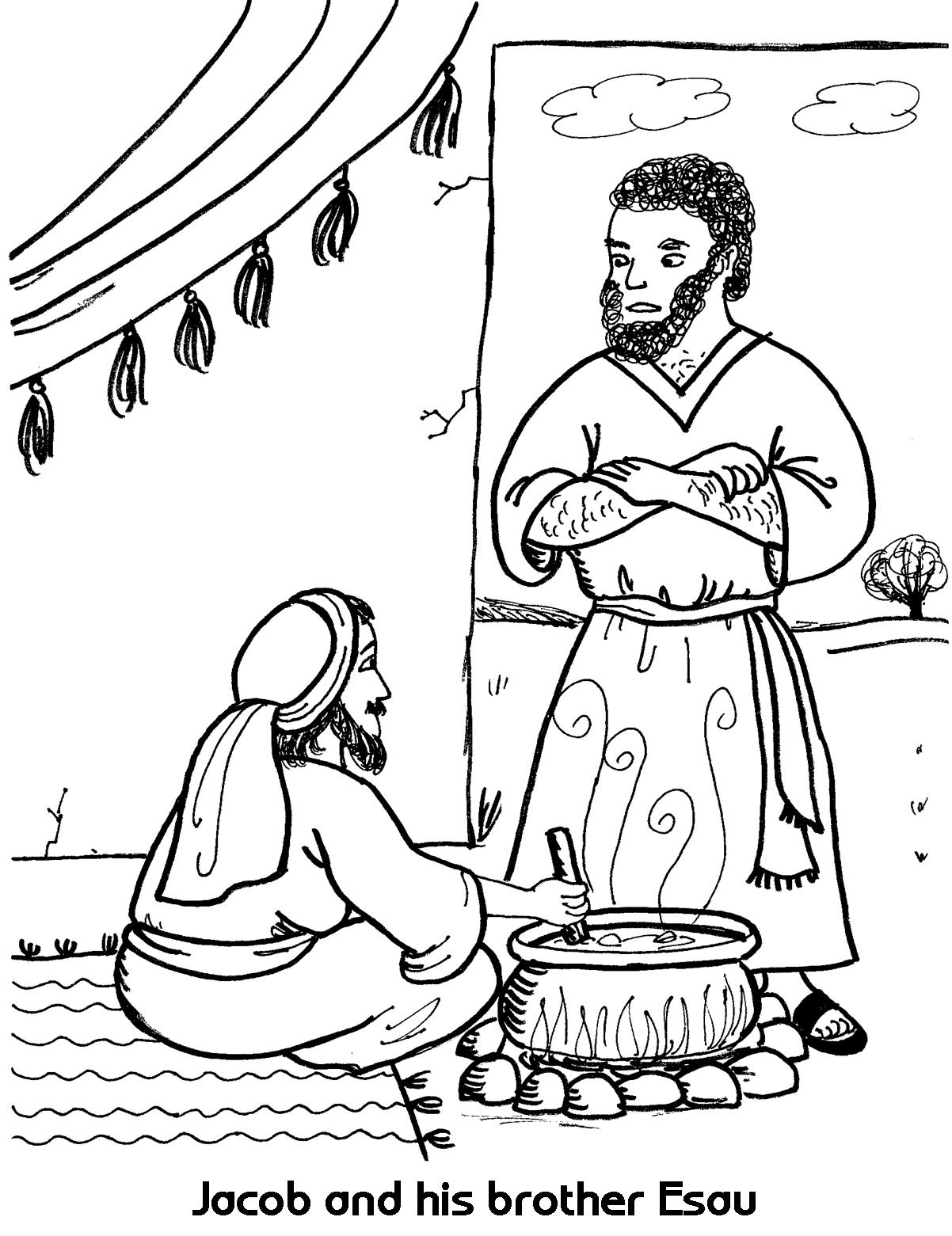 Jacob Meets Esau Coloring Pages Coloring Home