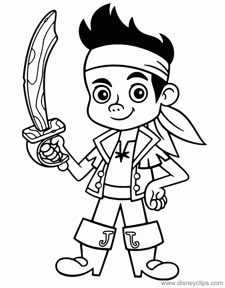 Jake And The Neverland Pirates Coloring Pages Disneyclips