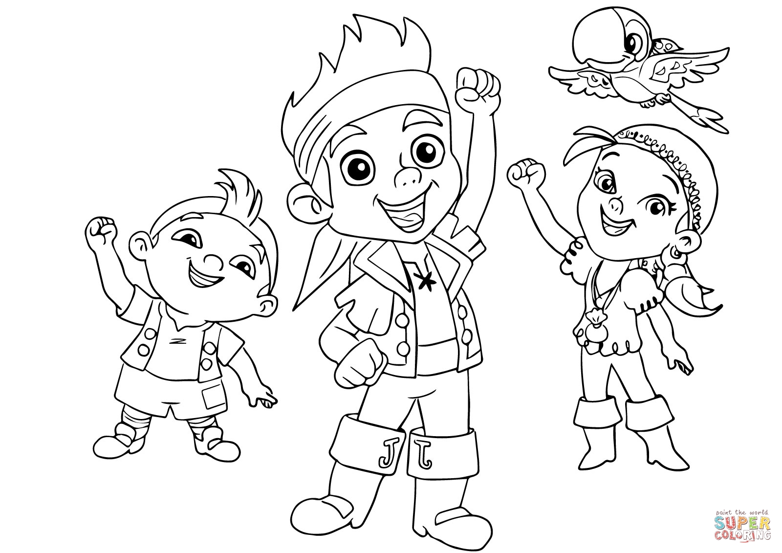 Jake And The Neverland Pirates Colouring Page Printable