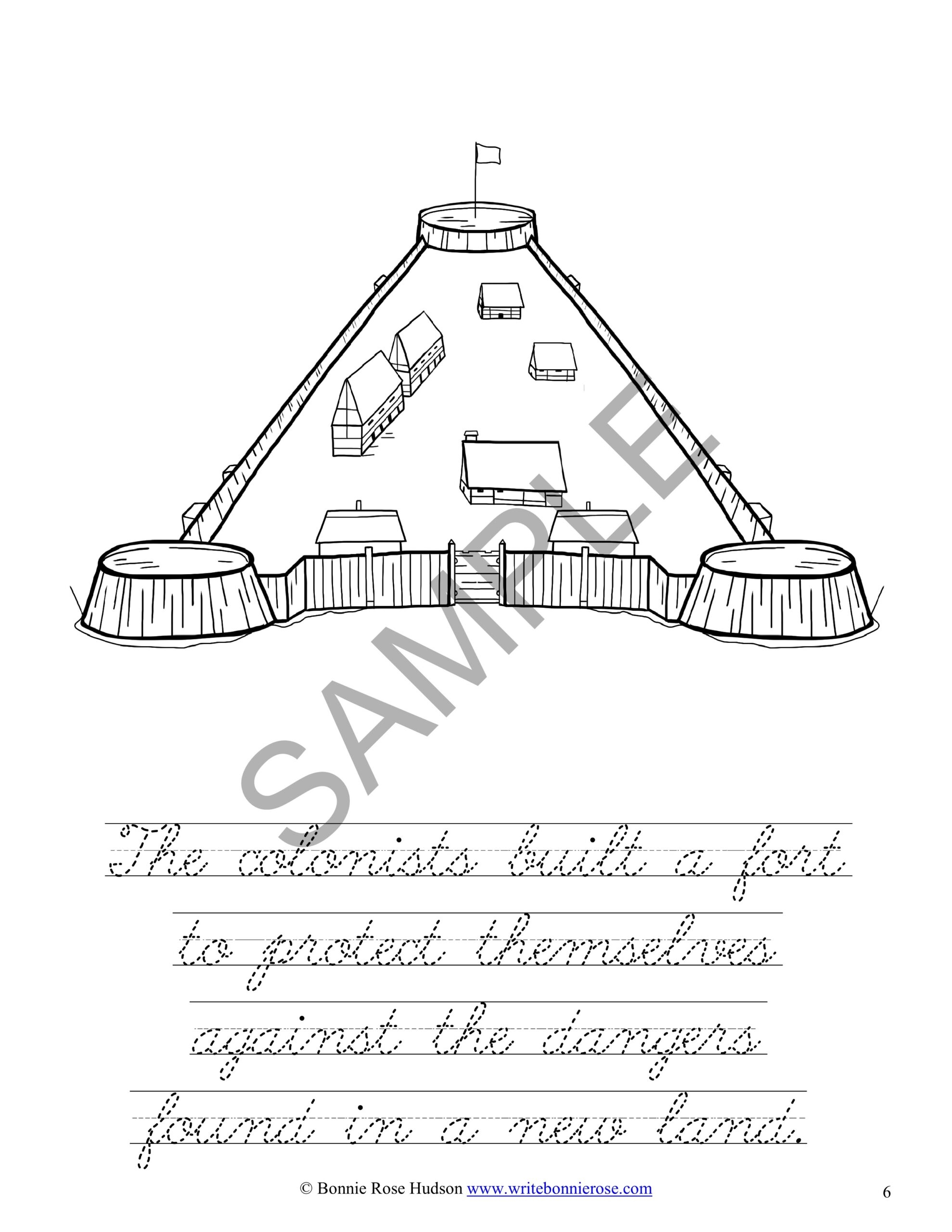 Jamestown Colony Coloring Book Level C Made By Teachers