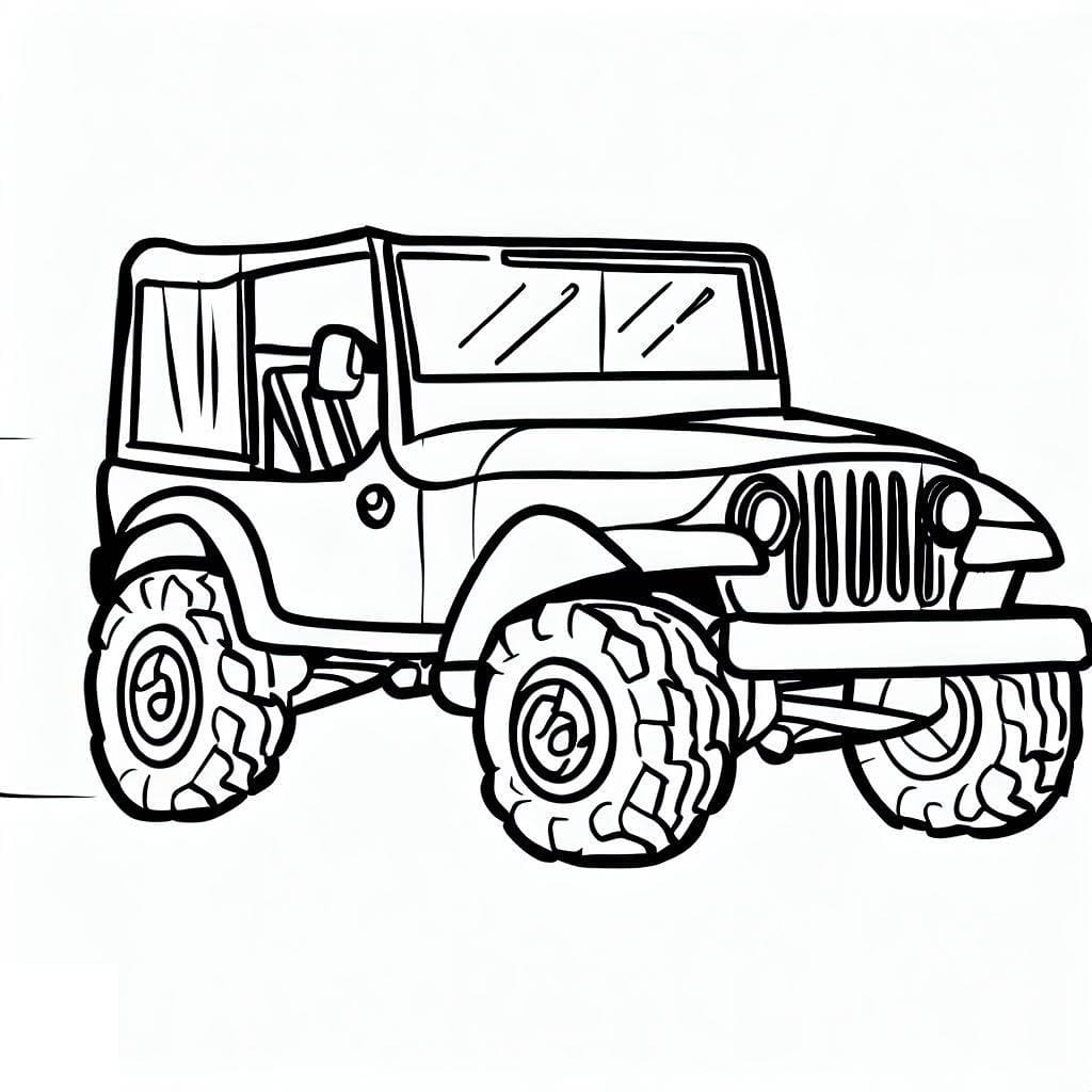 Jeep Coloring Page