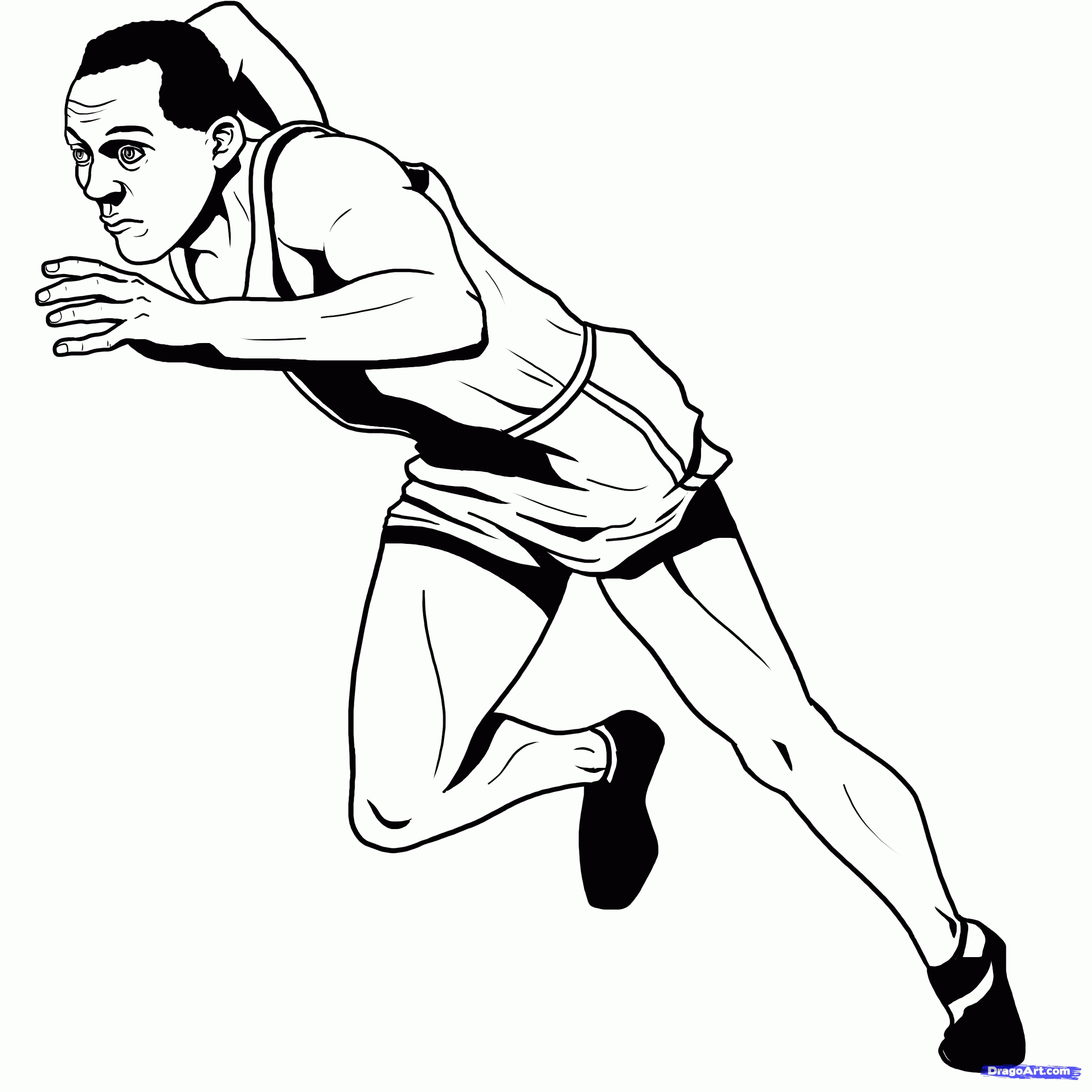Jesse Owens Coloring Page Team Coloring