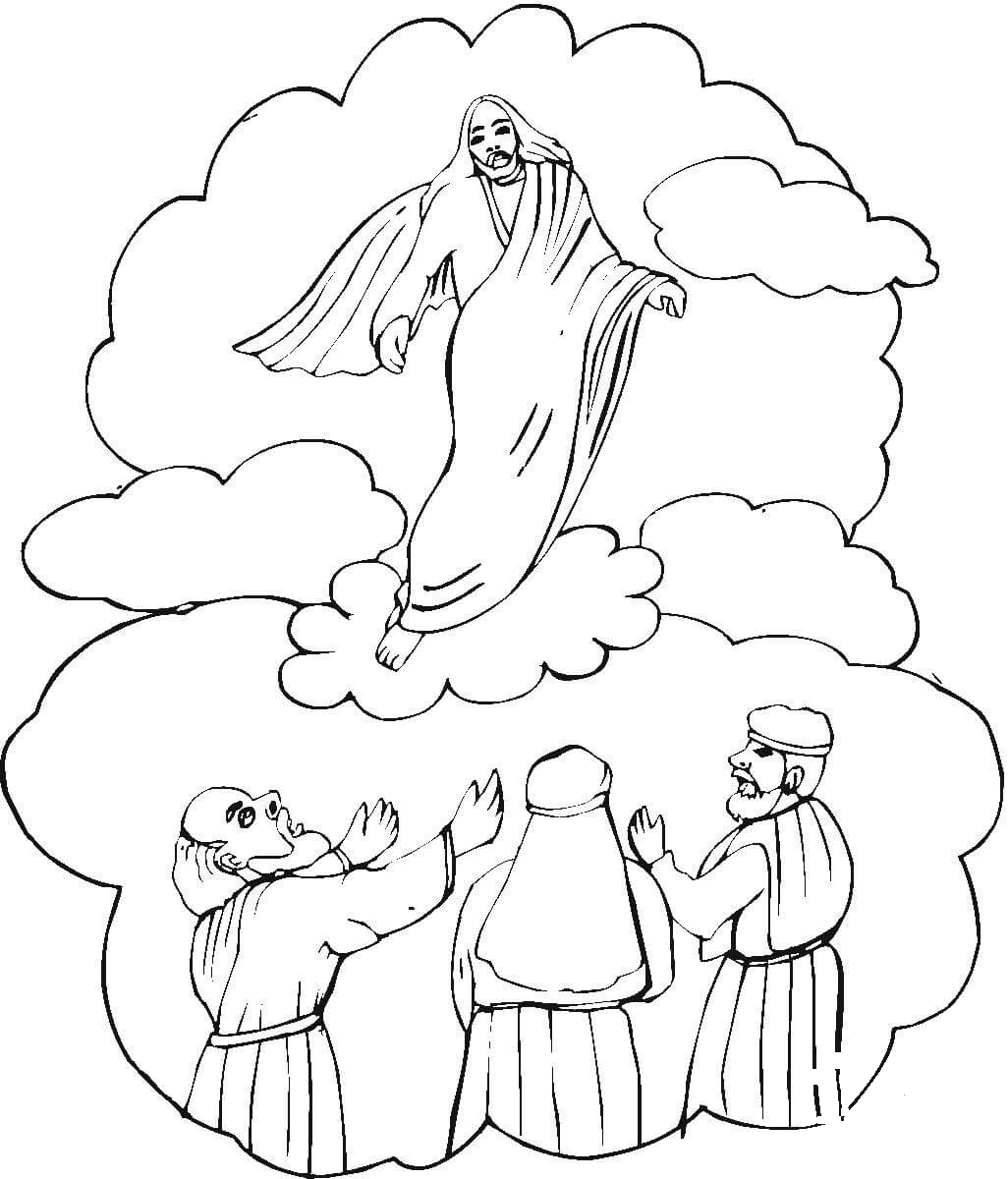 Jesus Christ Ascension Coloring Page ColouringPages