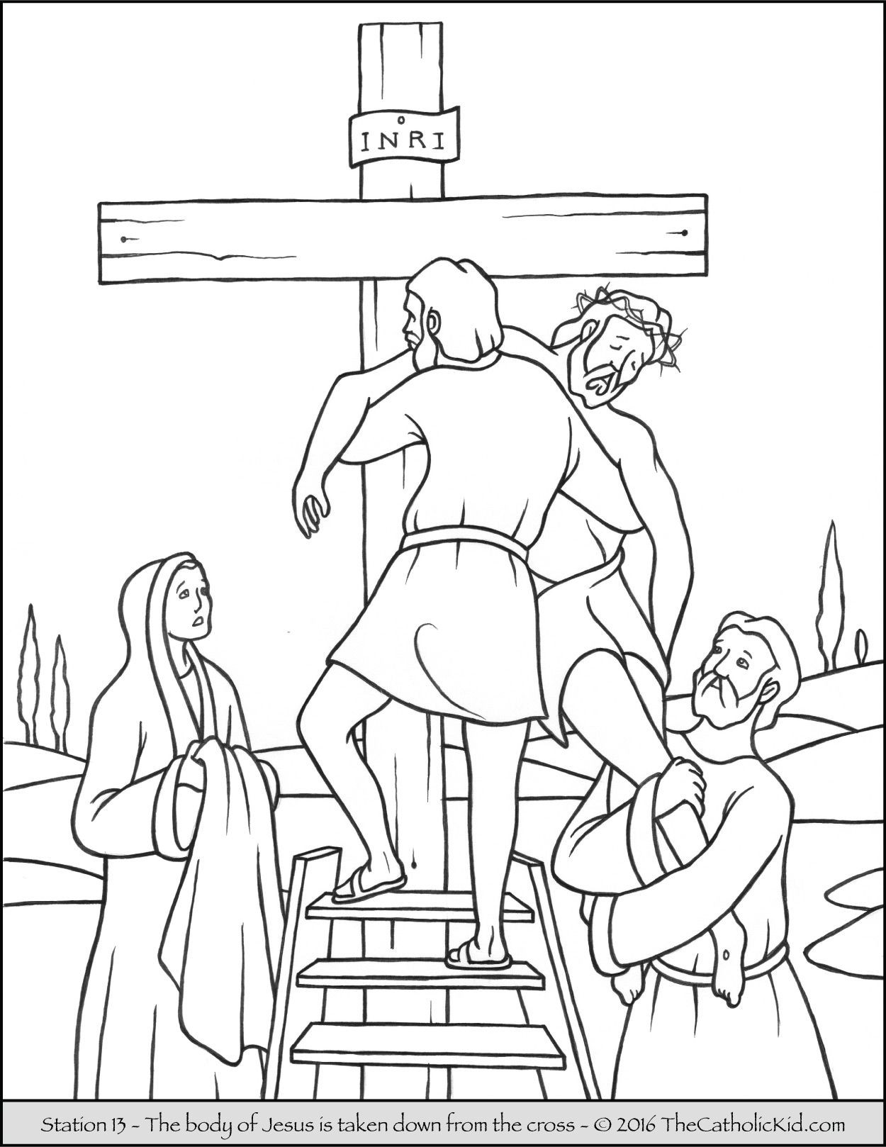 Jesus Crucifixion Coloring Pages At GetDrawings Free Download