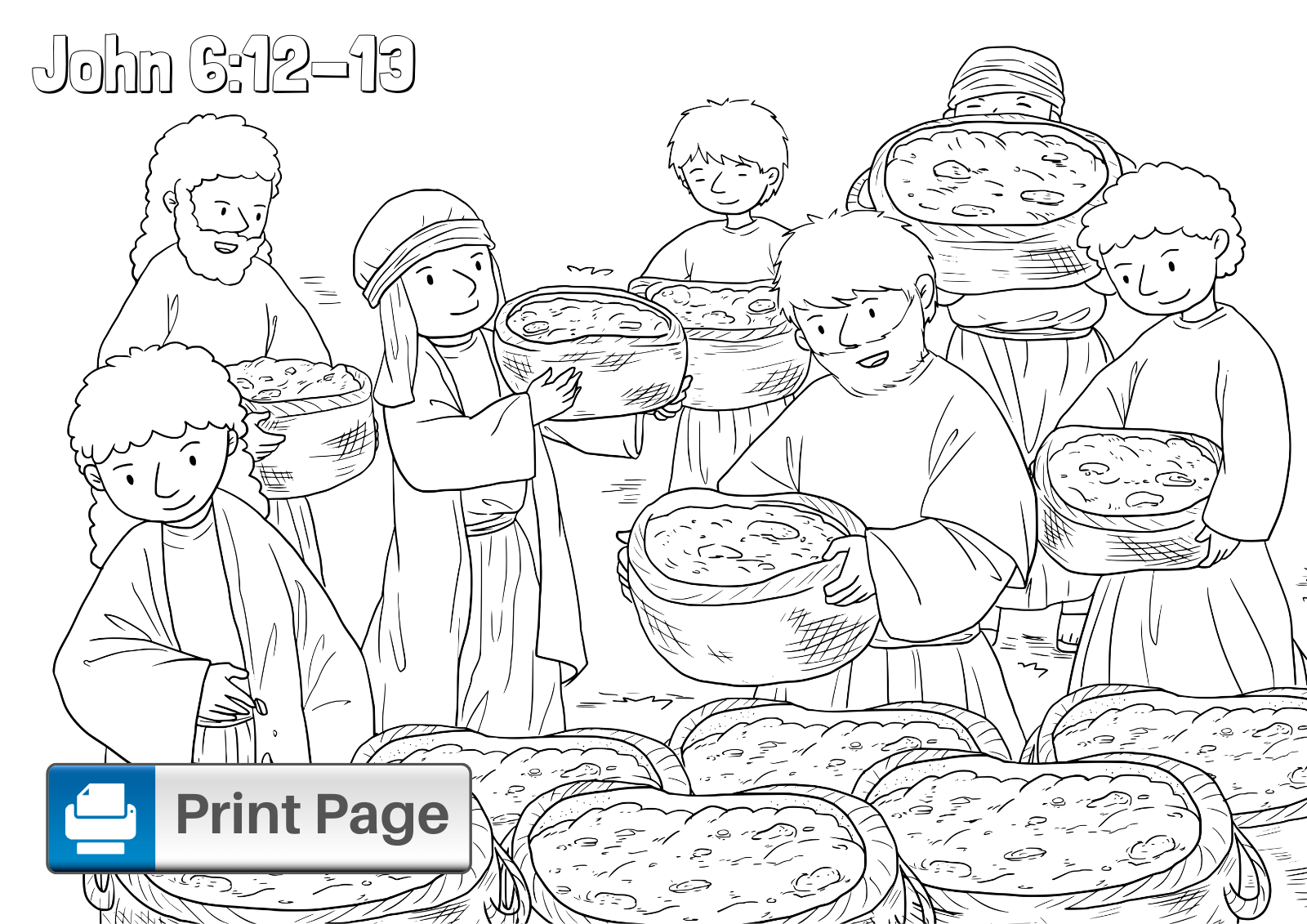 Jesus Feeds The 5000 Coloring Pages For Kids Printable PDFs ConnectUS