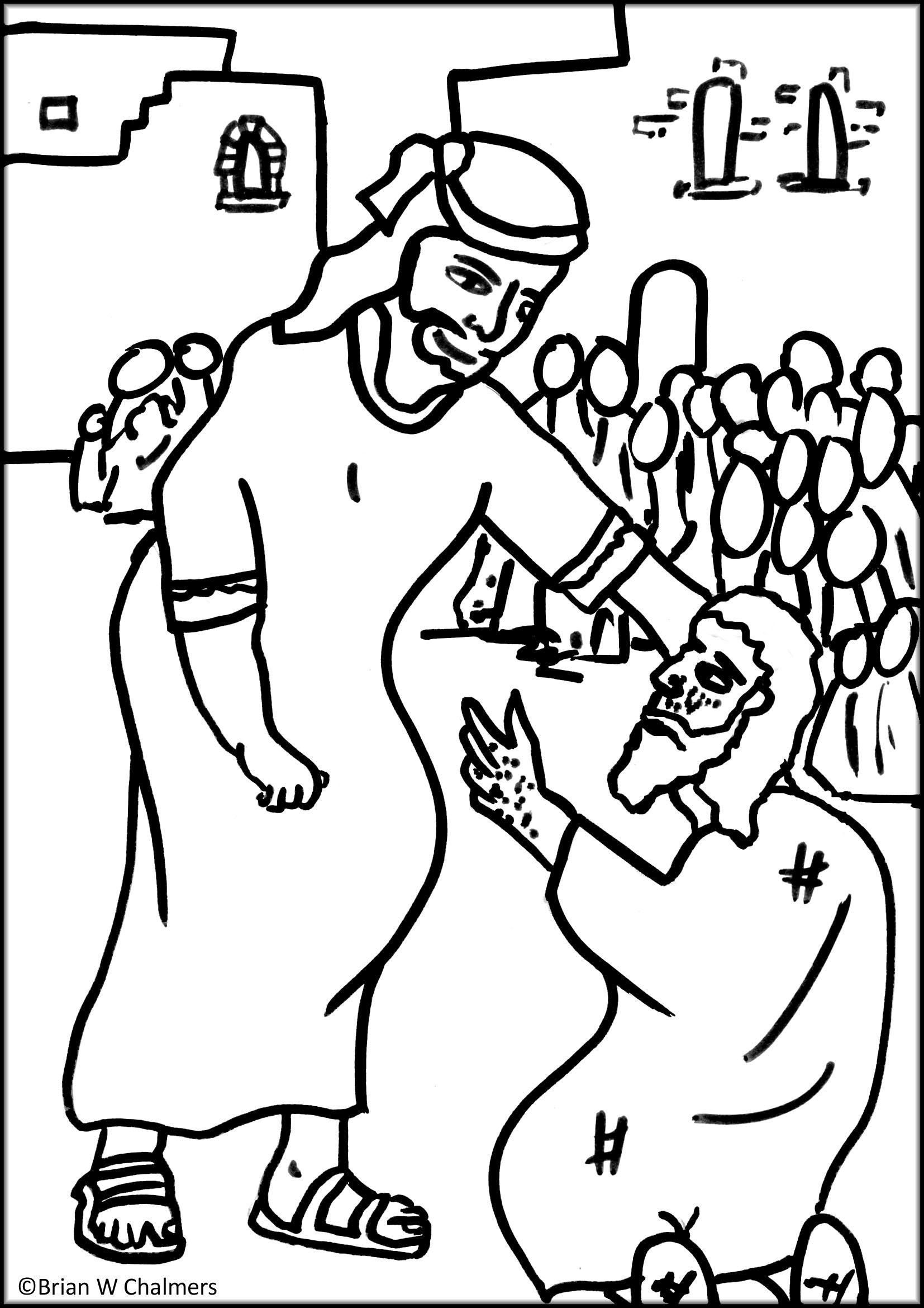 Ten Lepers Coloring Page