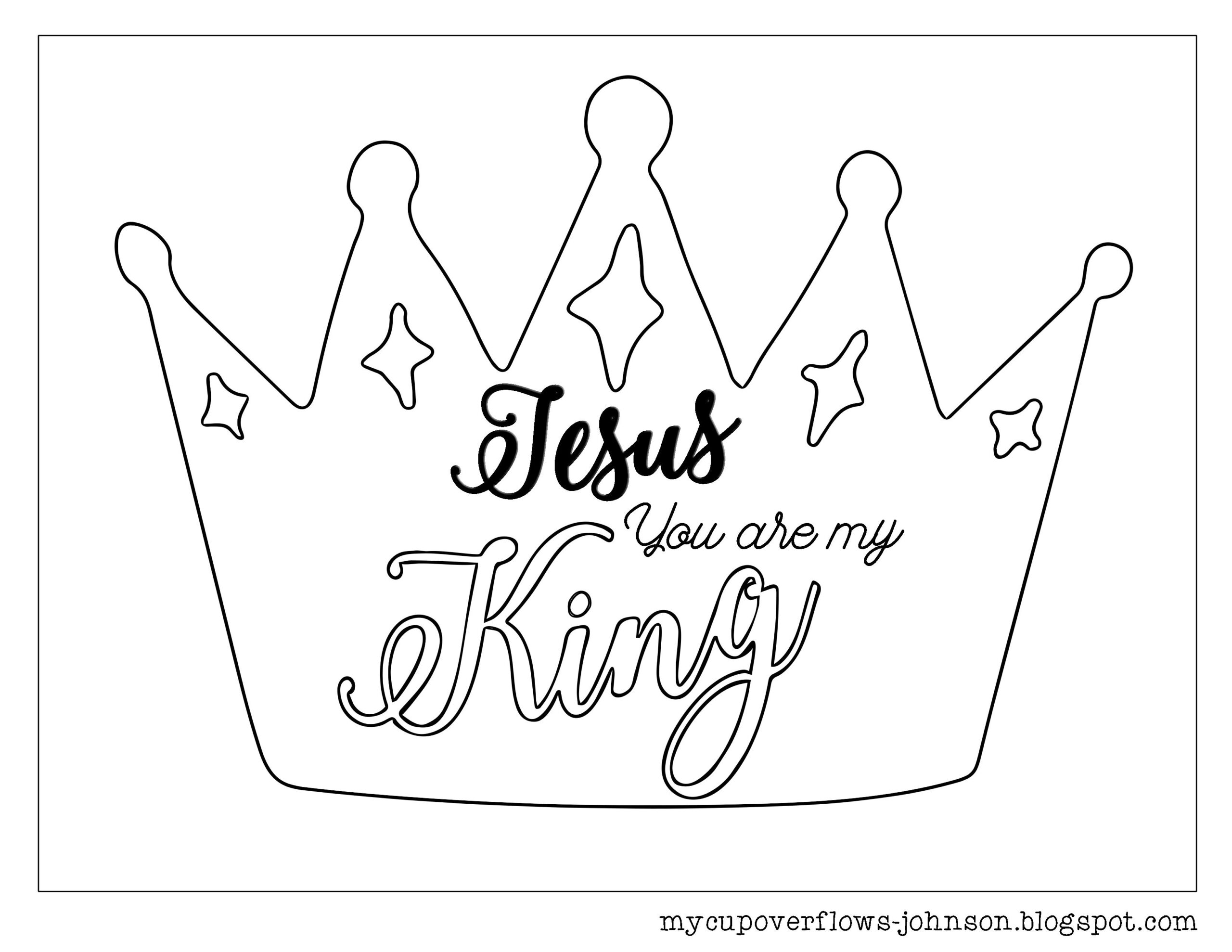 Jesus Is King Coloring Page