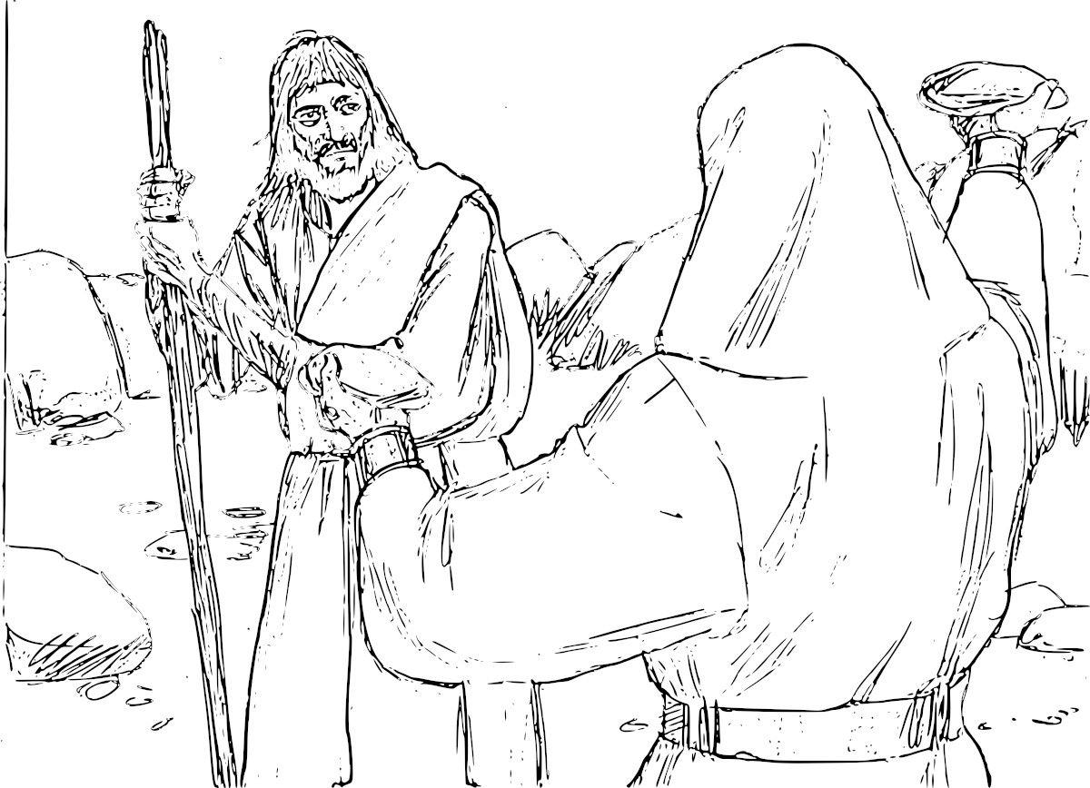 Temptation Of Jesus Coloring Page