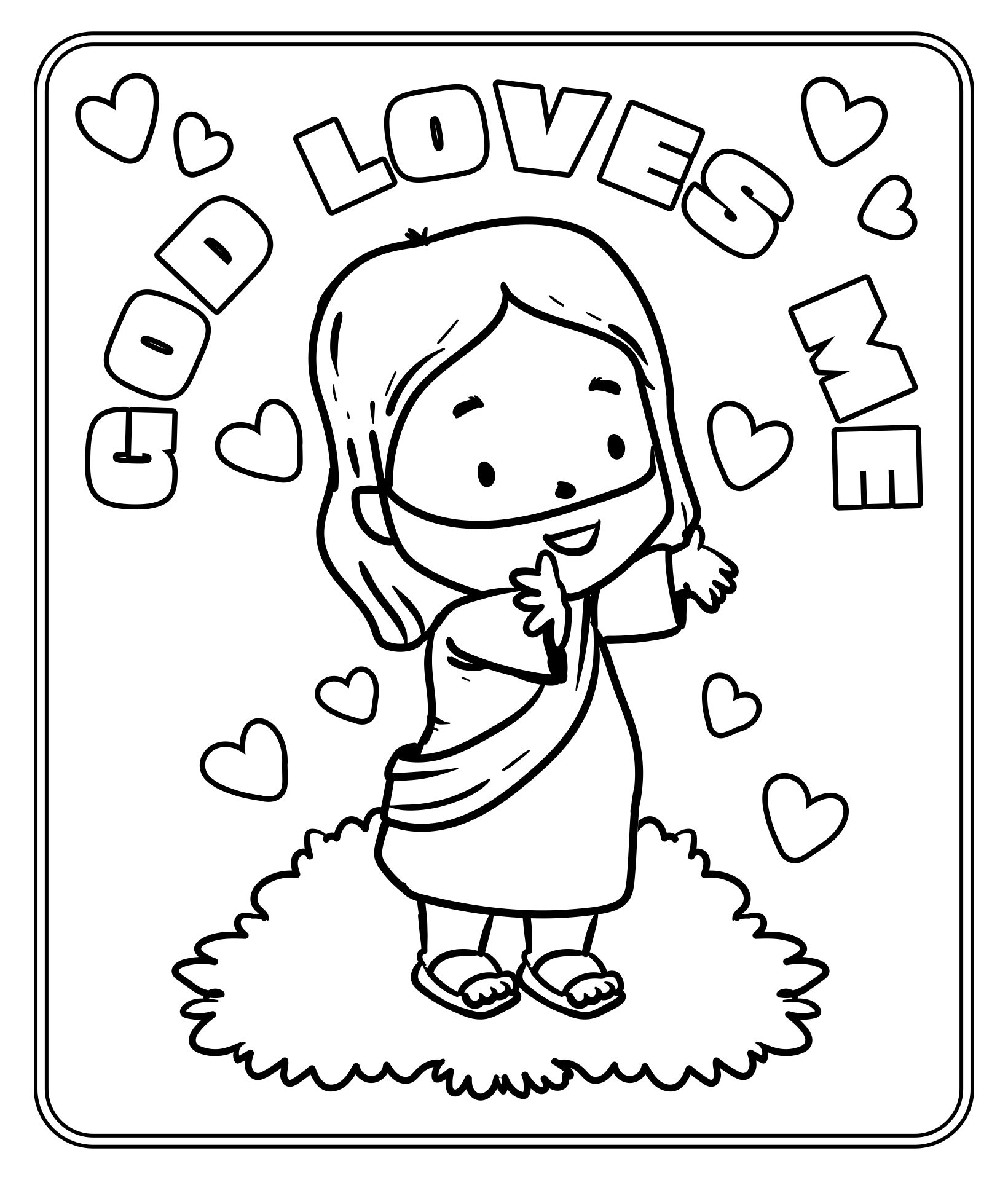 Jesus Loves Me Coloring Page