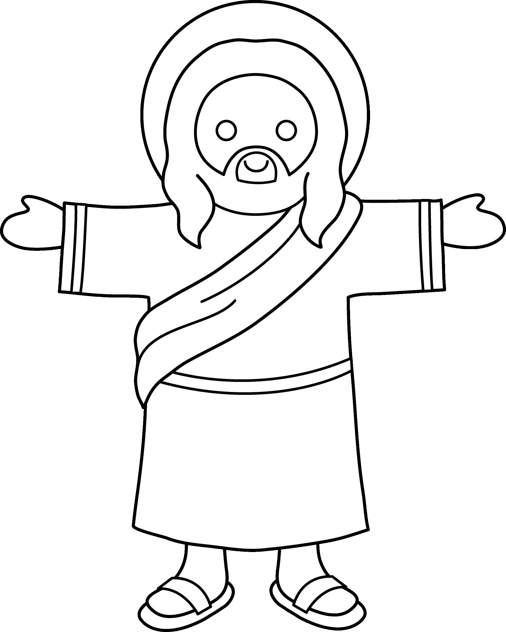Jesus Sketches Sketch Coloring Page