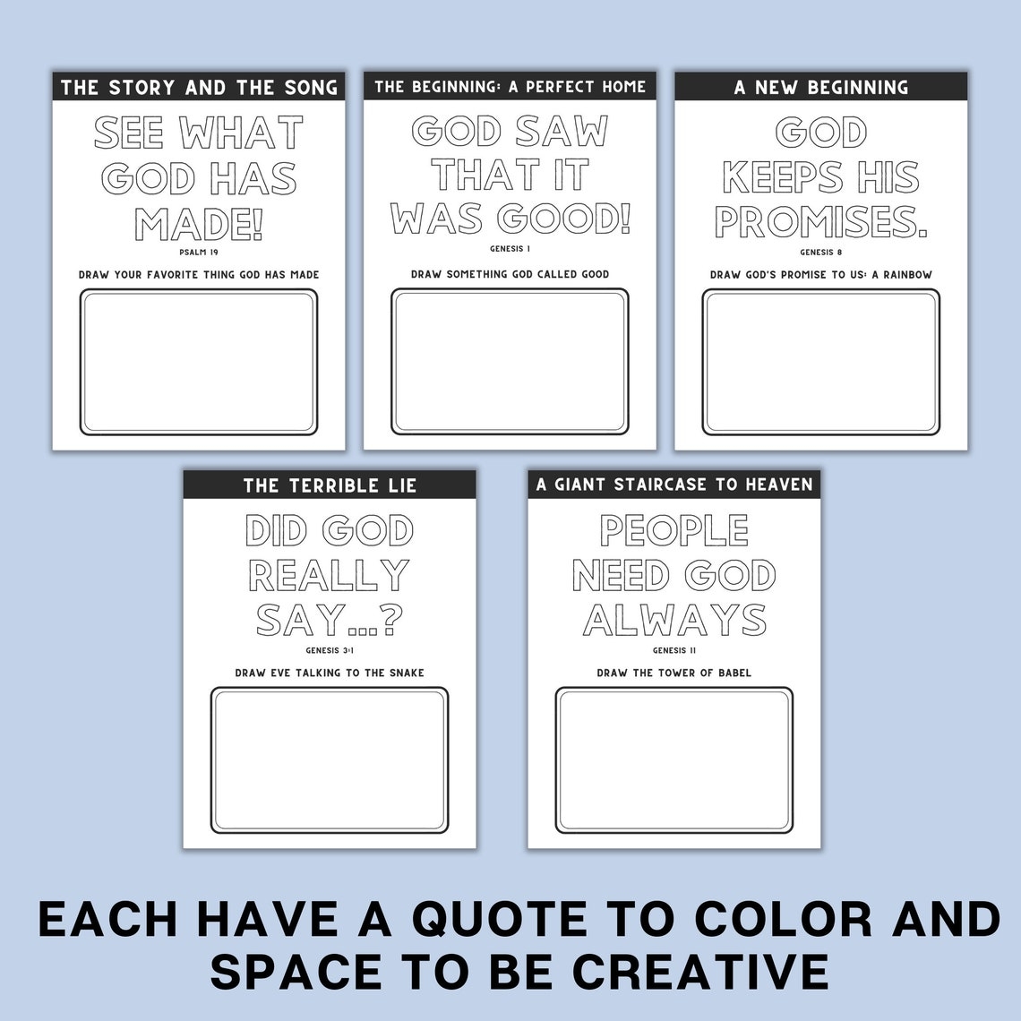 Jesus Storybook Bible Coloring Pages For Kids Stories 1 5 Printable Coloring Page Bible