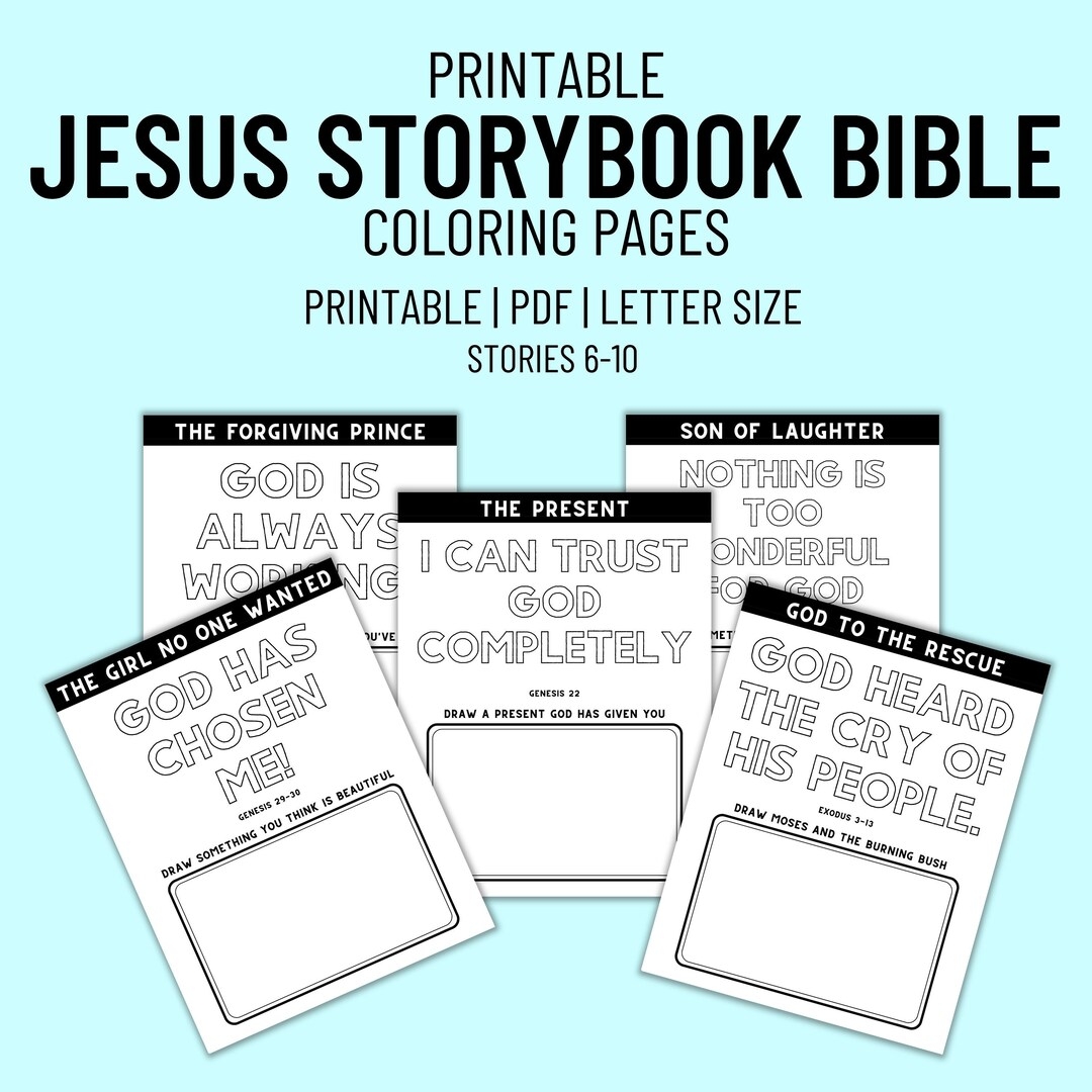 Jesus Storybook Bible Coloring Pages For Kids Stories 6 10 Printable Coloring Page Bible