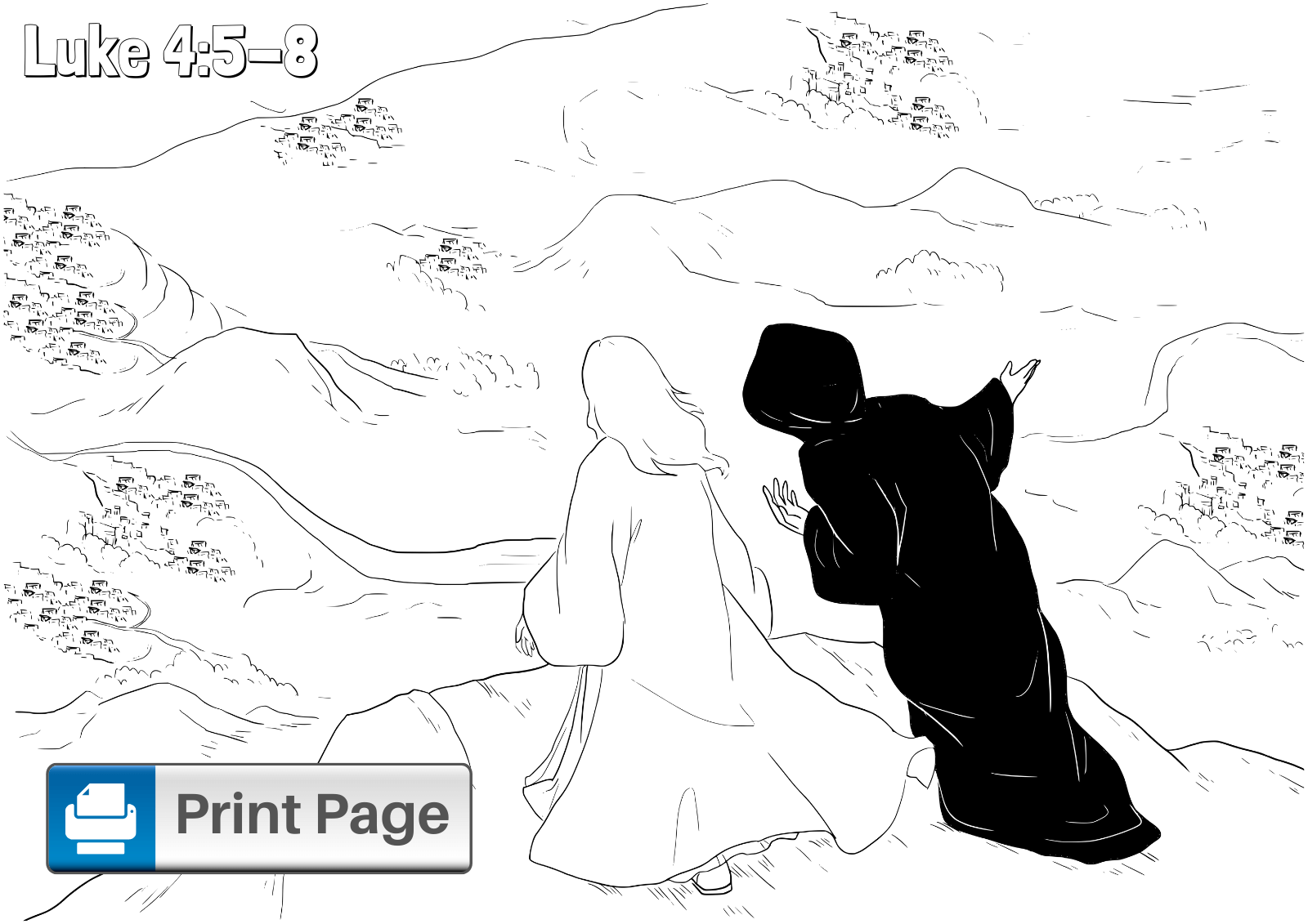 Jesus Tempted In The Desert Coloring Pages For Kids ConnectUS