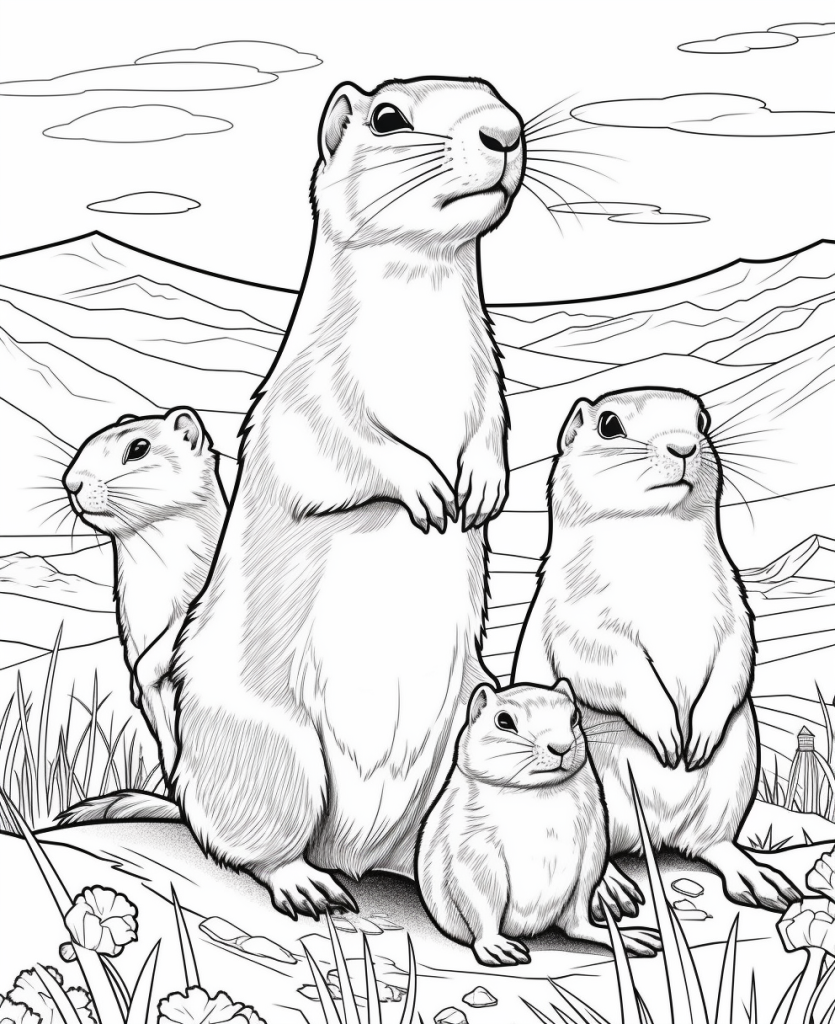 Prairie Dog Coloring Page