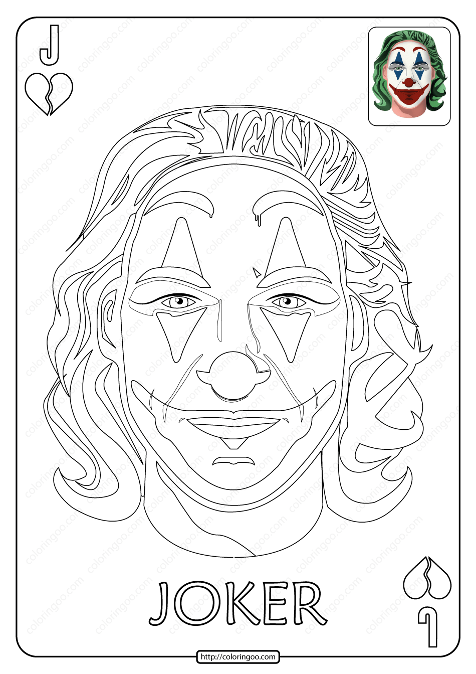Joker Pages Printable Coloring Pages